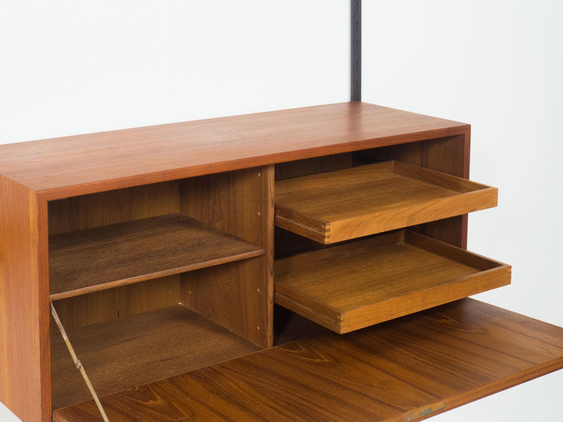 20th Century Feldballes Møbelfabrik Teak Wall Unit, Kai Kristiansen