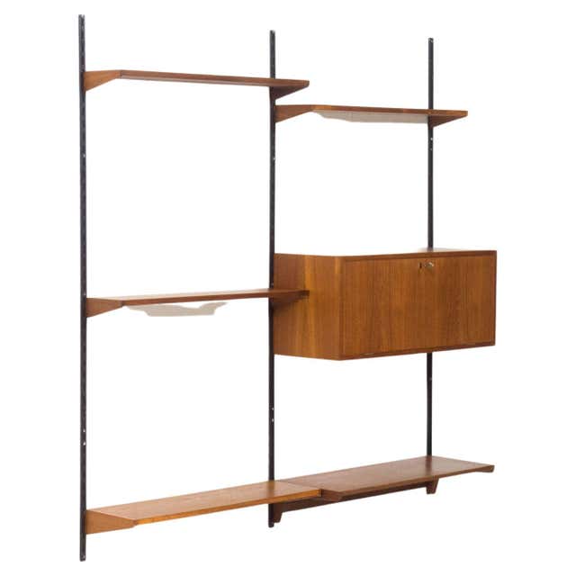 Midcentury Kai Kristiansen Teak Wall Unit System for Feldballes ...