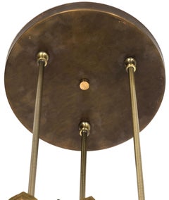 Feldman Brass Lotus Flower Three-Light Fixture
