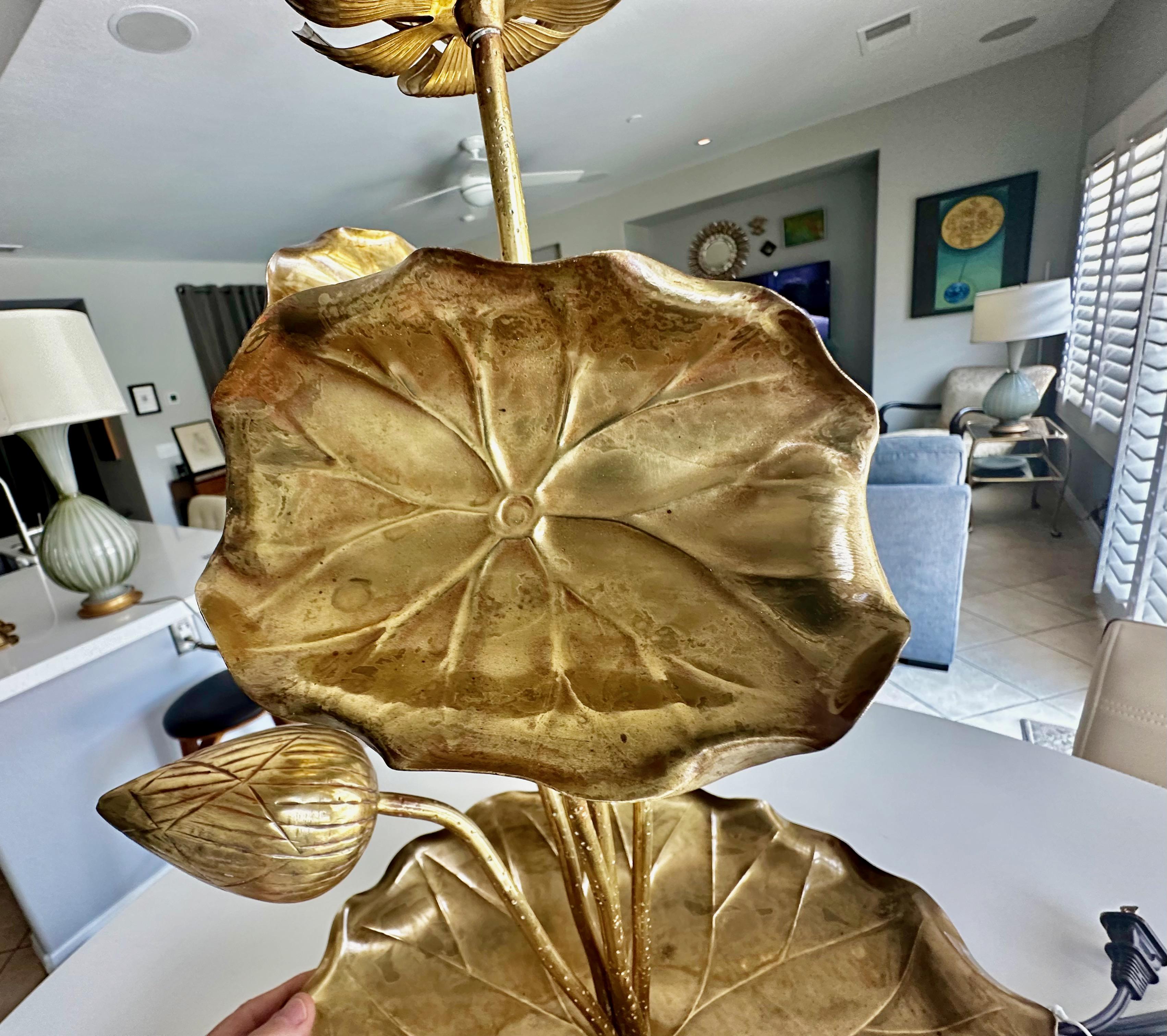 Feldman Lotus Flower table Lamp Style of Parzinger For Sale 5