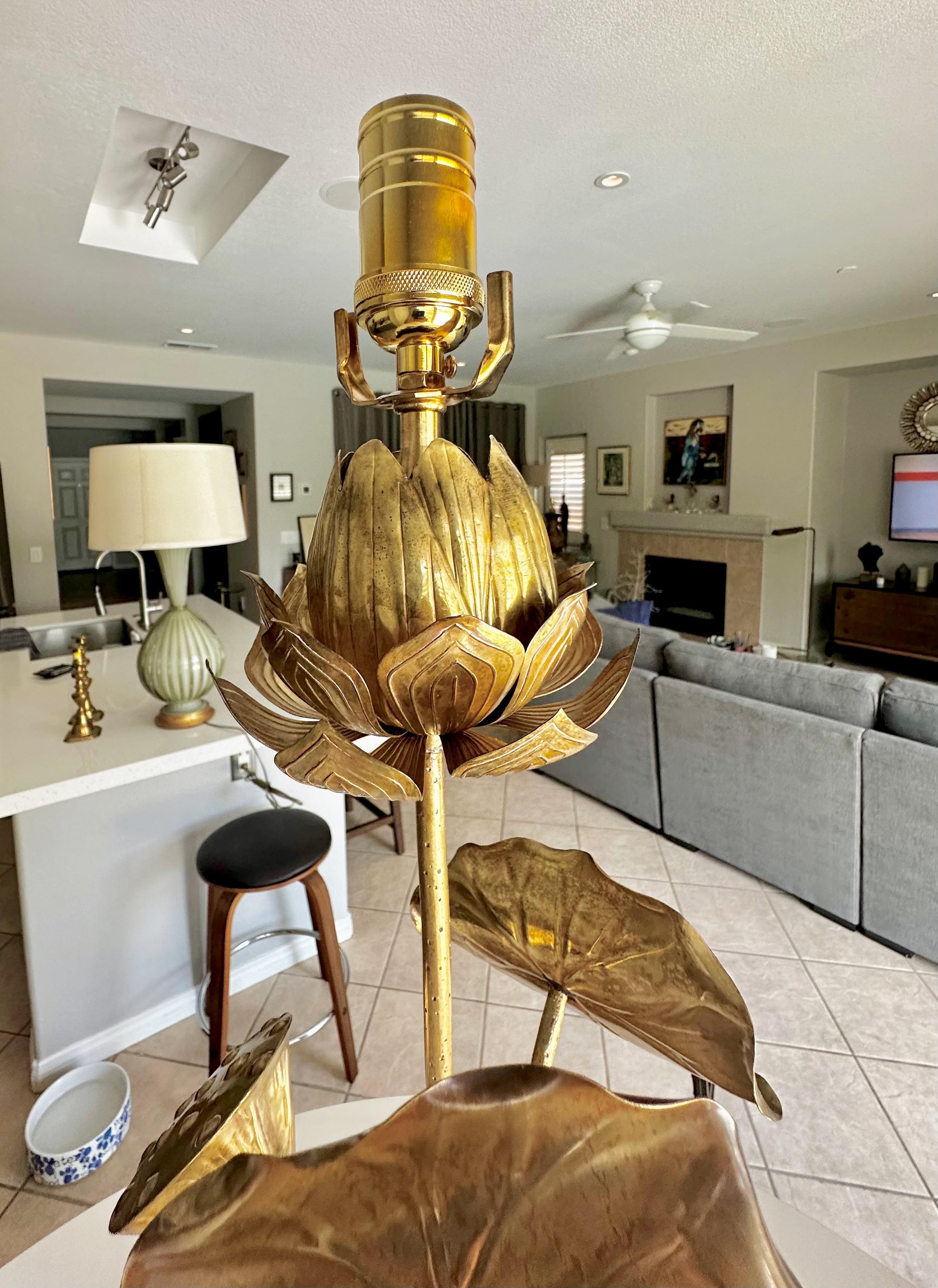 Feldman Lotus Flower table Lamp Style of Parzinger For Sale 7