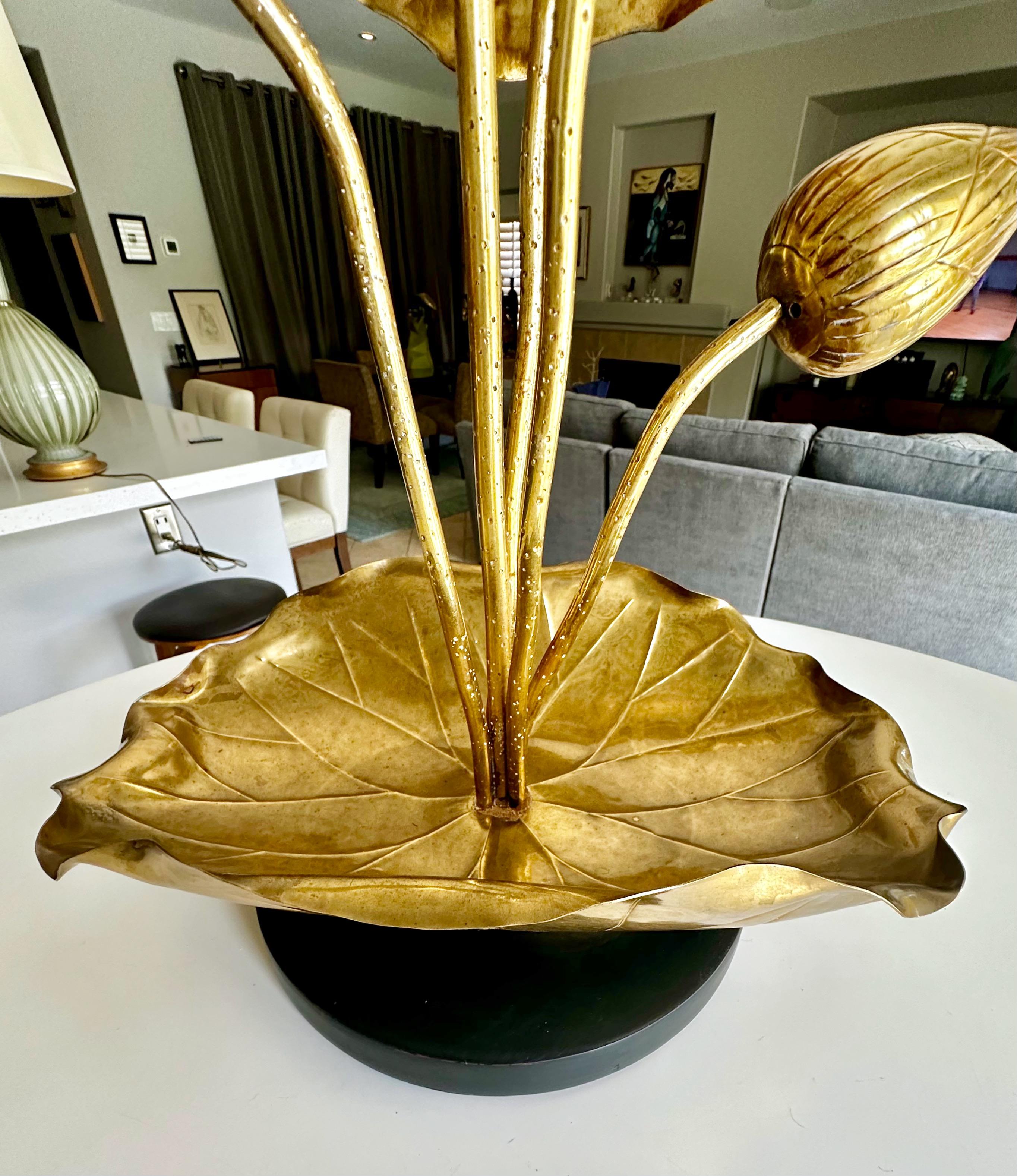 Feldman Lotus Flower table Lamp Style of Parzinger For Sale 9