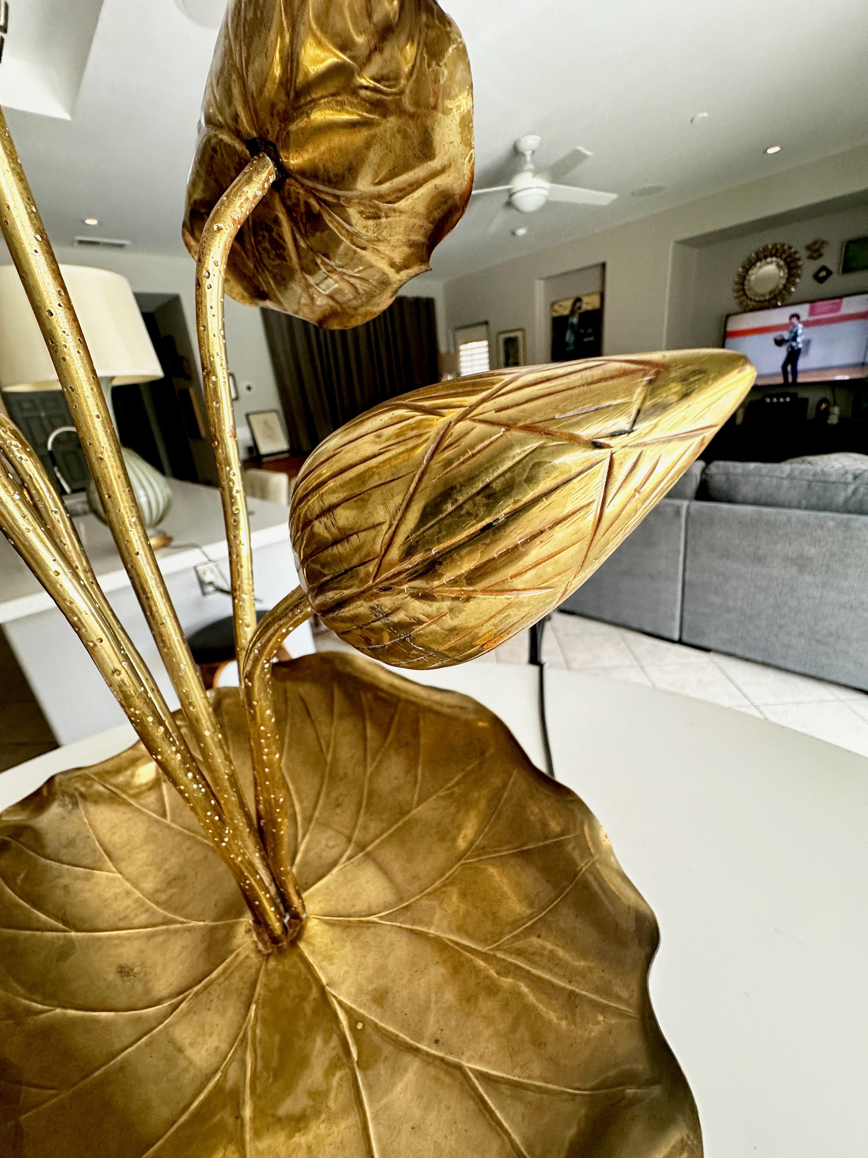 Feldman Lotus Flower table Lamp Style of Parzinger For Sale 10