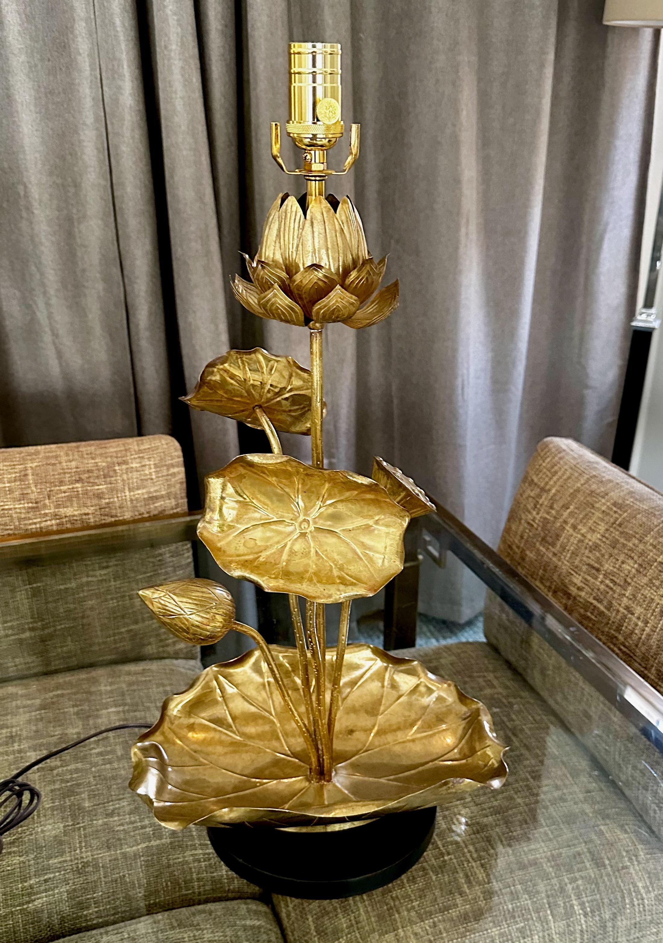 Feldman Lotus Flower table Lamp Style of Parzinger For Sale 2