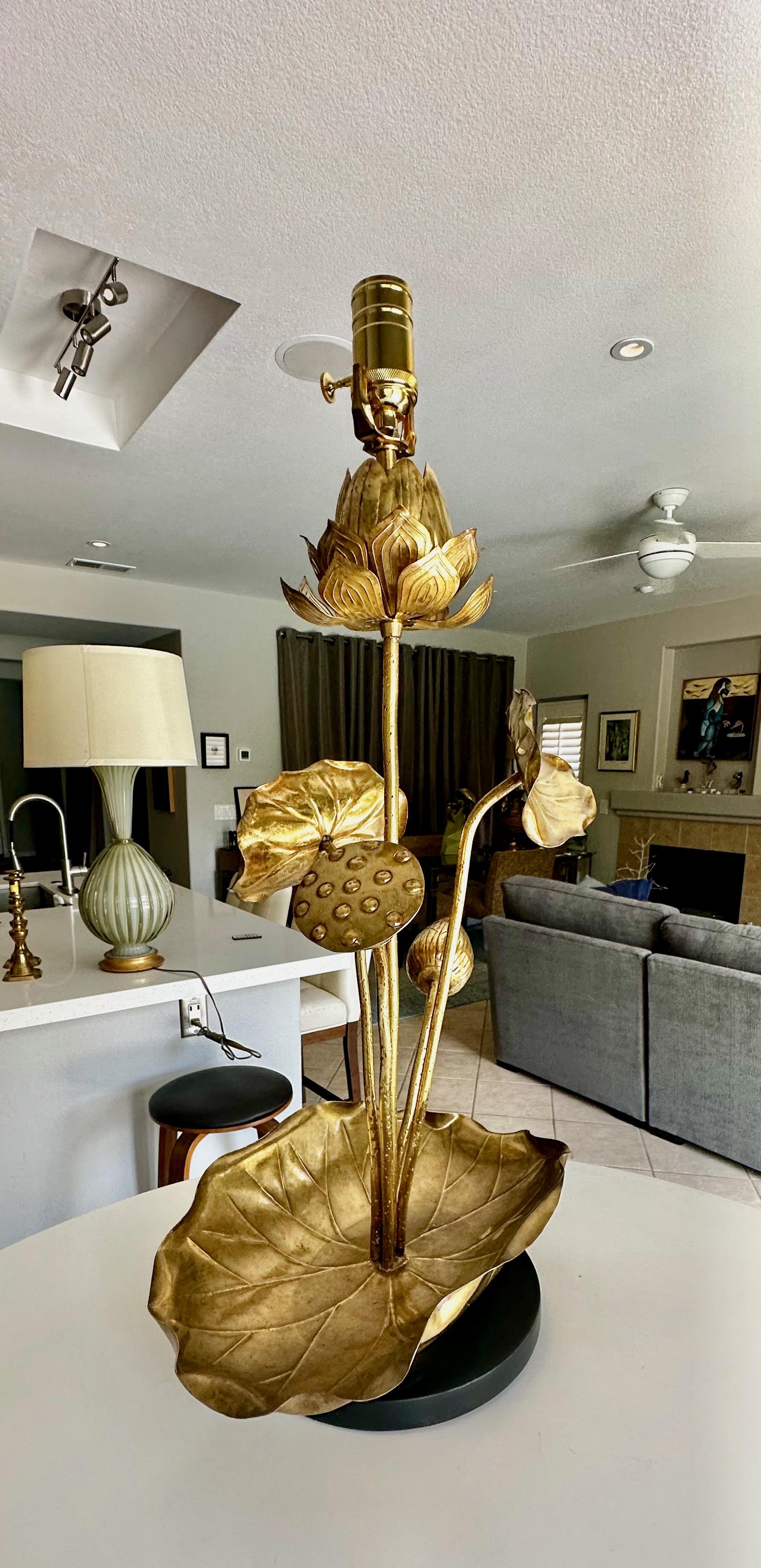 Feldman Lotus Flower table Lamp Style of Parzinger For Sale 3