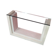 Feles Marble Travertine Console Table Natural & Matte Travertine in Stock Meddel
