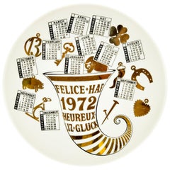 Vintage Felice 1972 'Happy 1972', Calendar Series by Piero Fornasetti, 1972