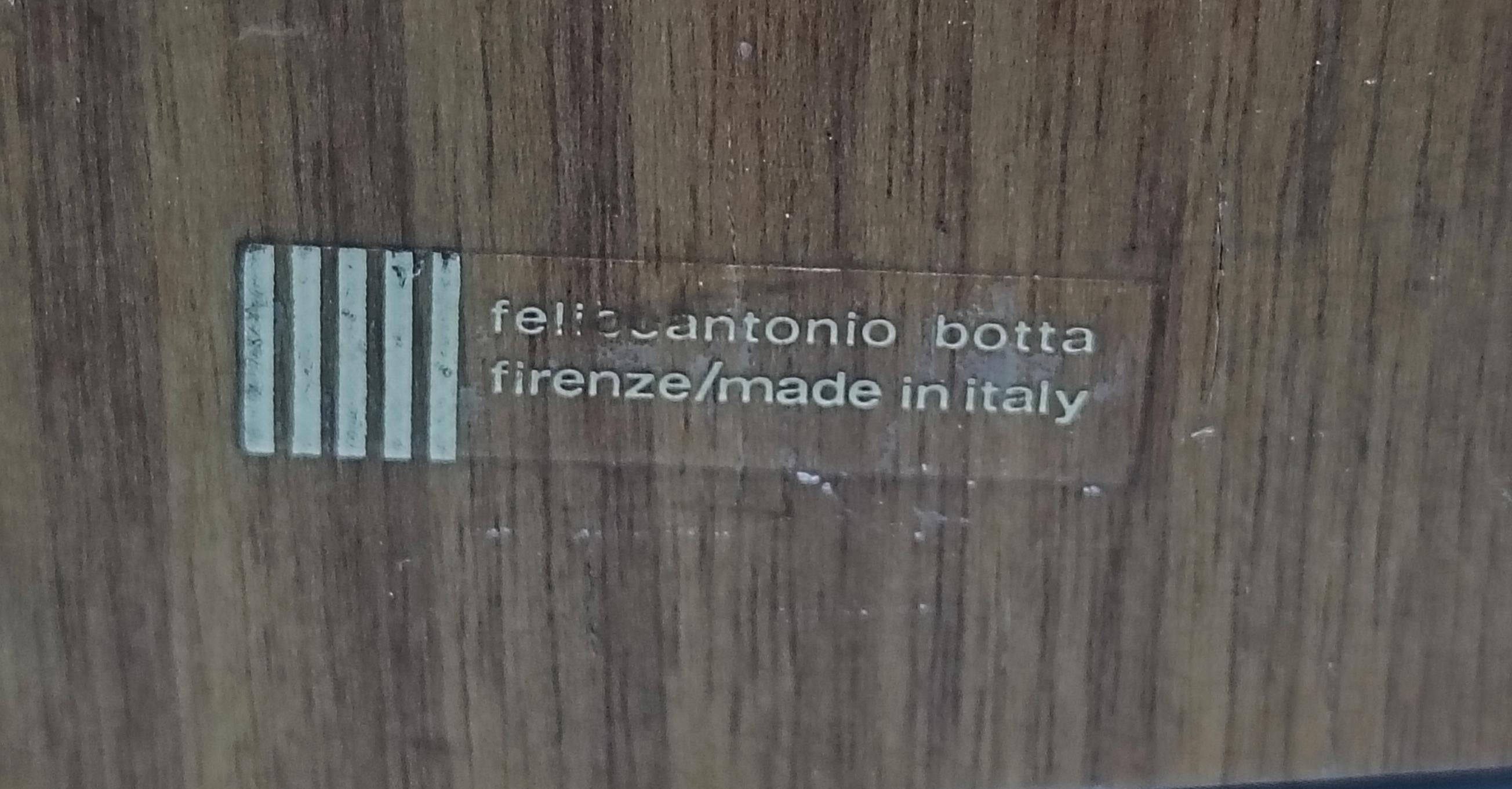 Felice Antonio Botta Photo Frame in Chrome Metal and Briar, Italy 1970s For Sale 1