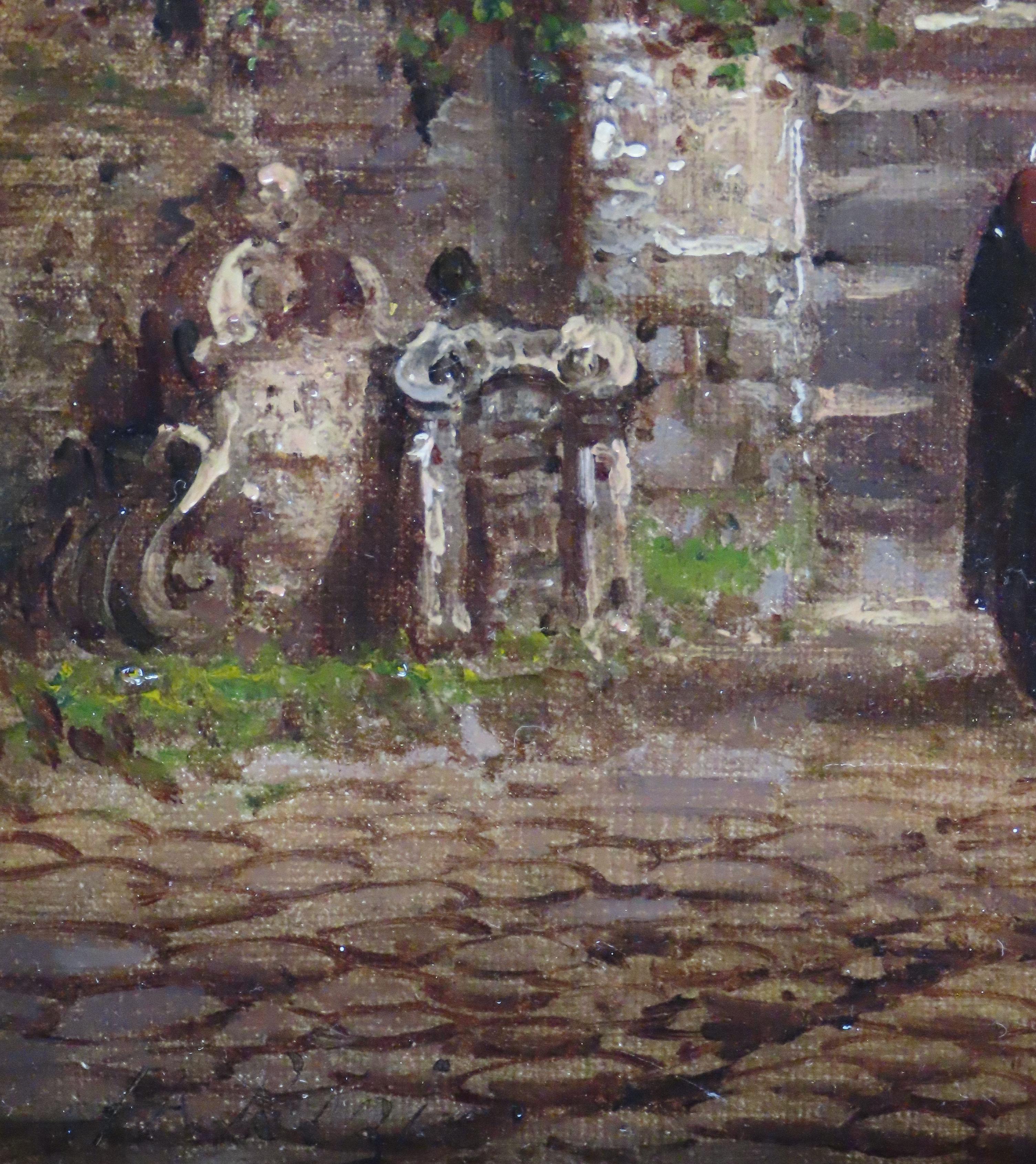 Paire de peintures à l'huile de Felice Auguste Rezia, 