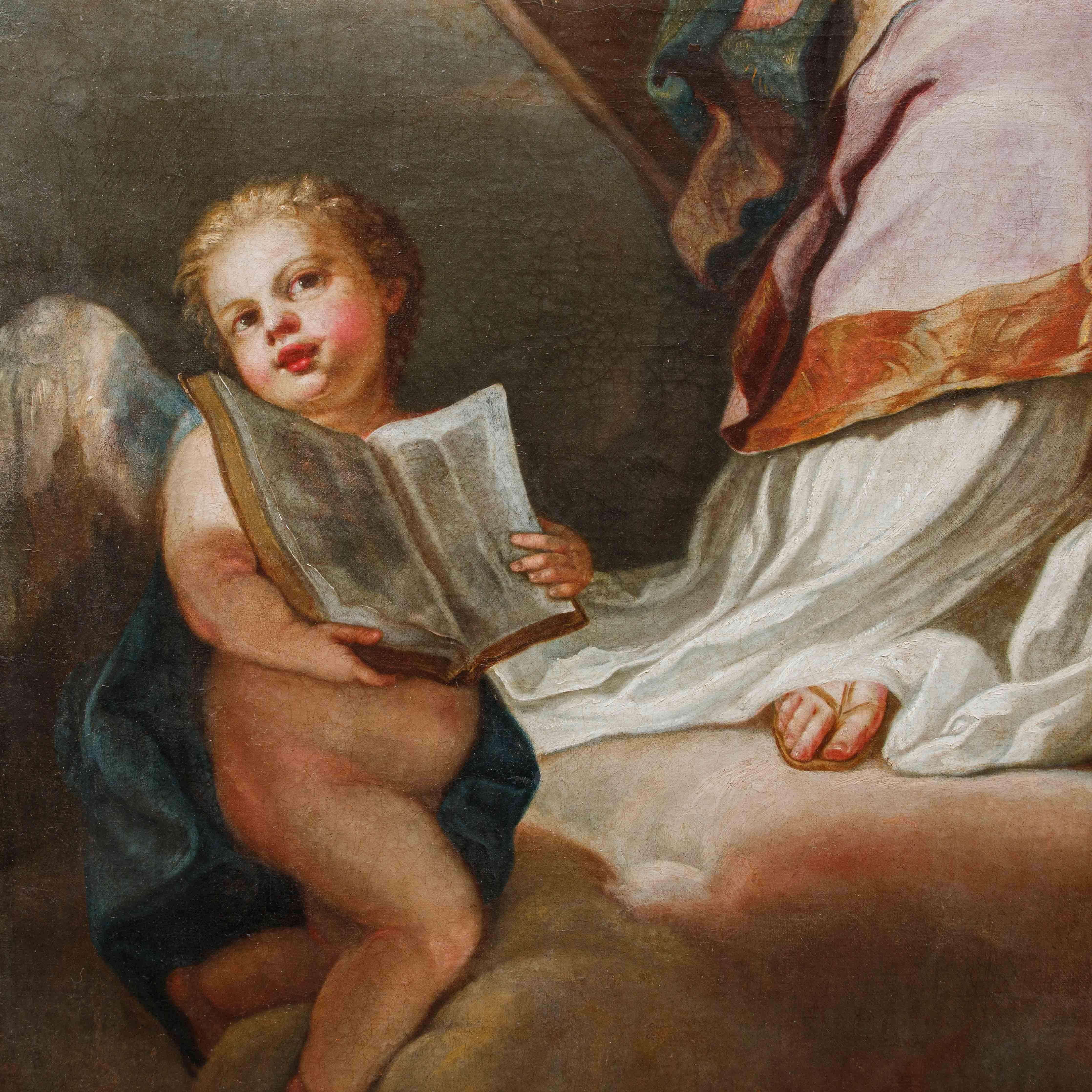 Allegoria della religione Dipinto olio su tela Felice Boscaratti (1721 - 1807) 10