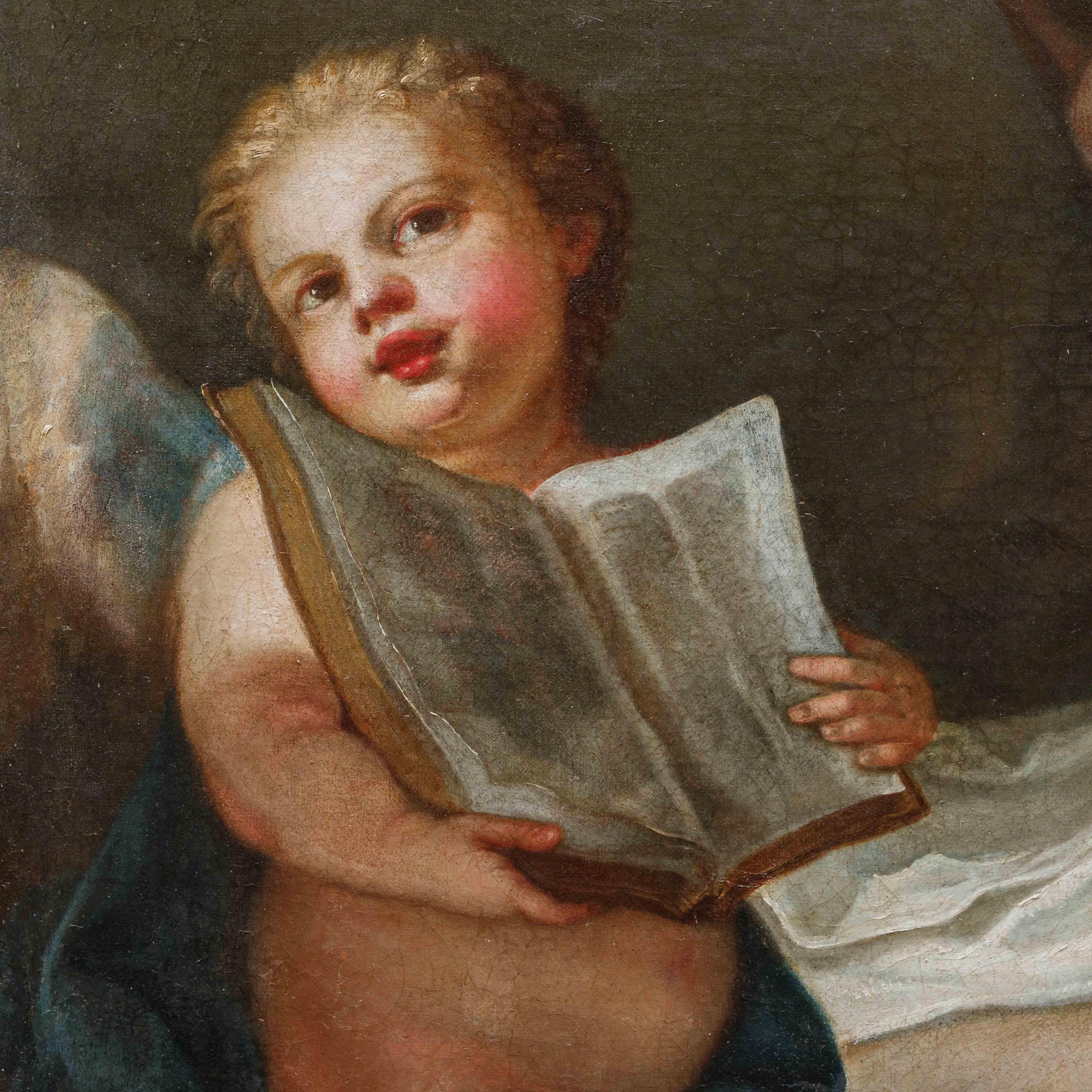 Allegoria della Religione Dipinto olio su tela Felice Boscaratti (1721 - 1807) For Sale 11