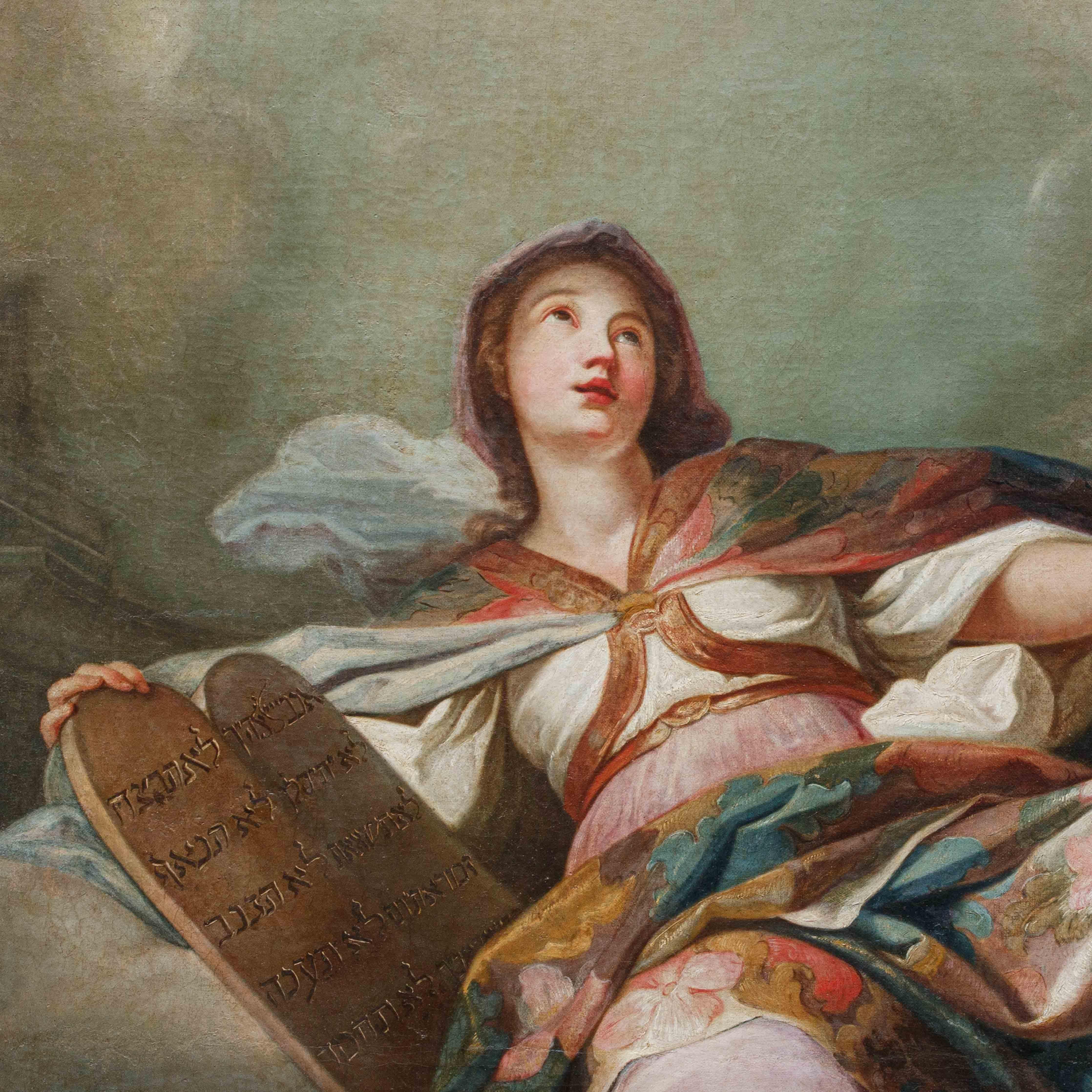Allegoria della Religione Dipinto olio su tela Felice Boscaratti (1721 - 1807) For Sale 1