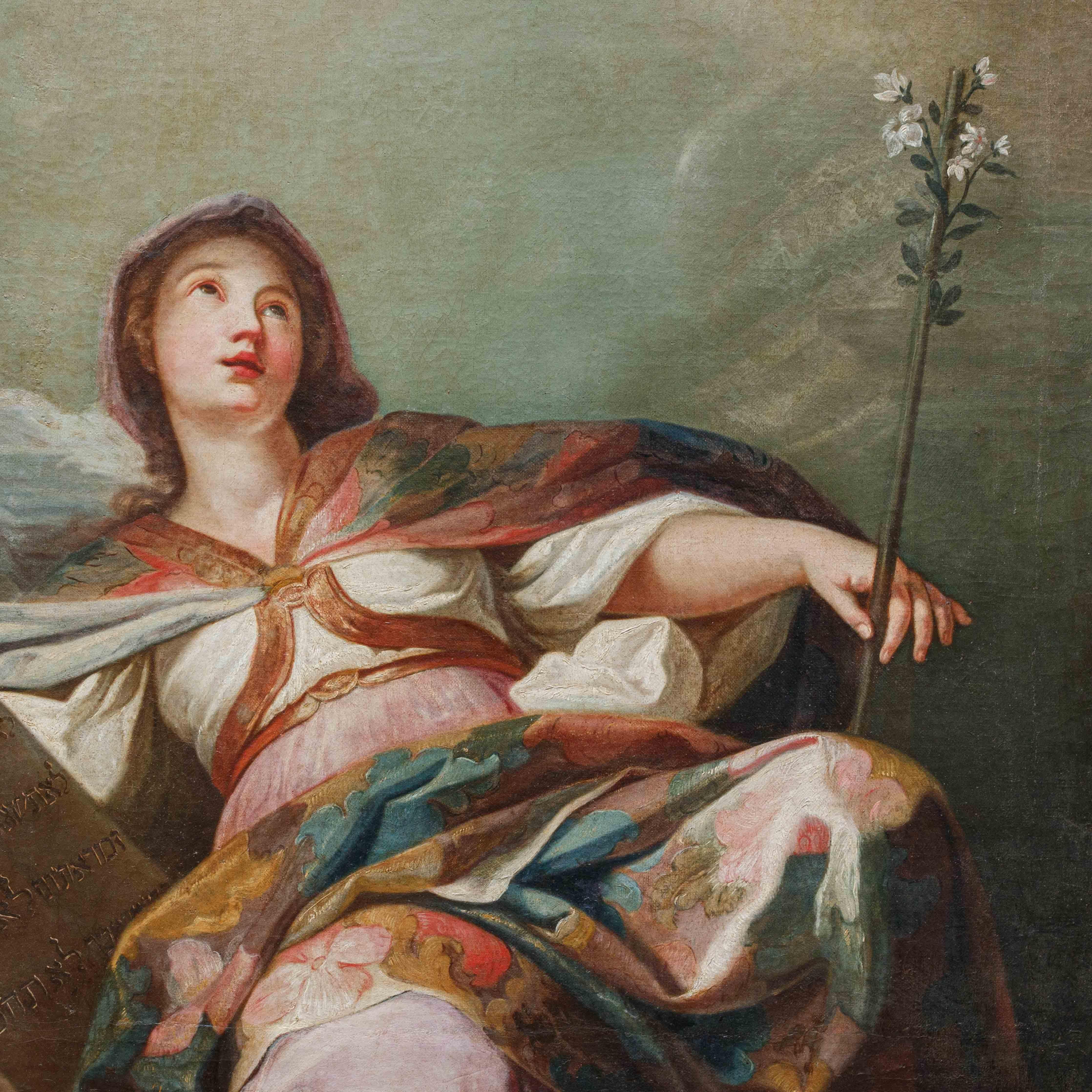Allegoria della Religione Dipinto olio su tela Felice Boscaratti (1721 - 1807) For Sale 2
