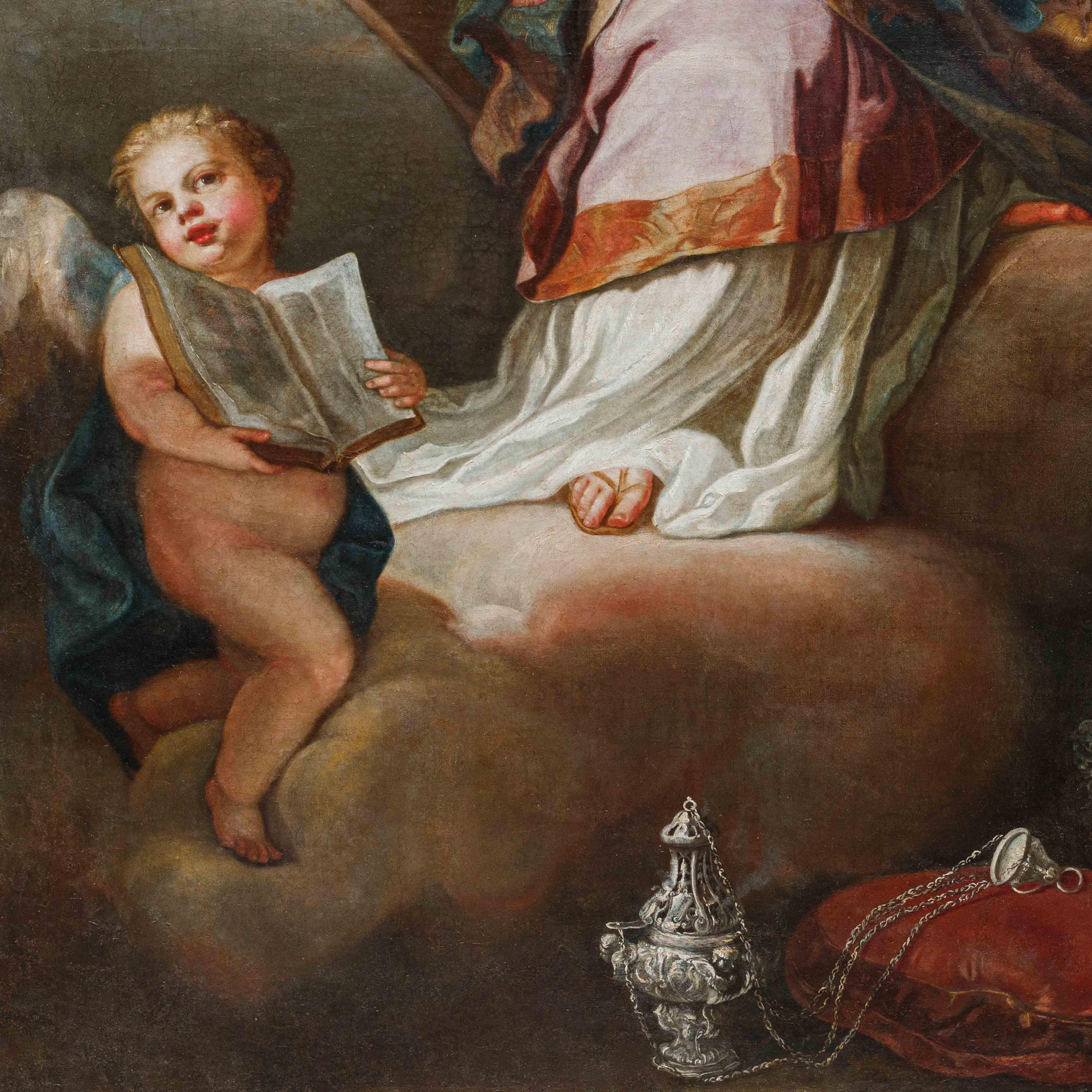 Allegoria della Religione Dipinto olio su tela Felice Boscaratti (1721 - 1807) For Sale 3