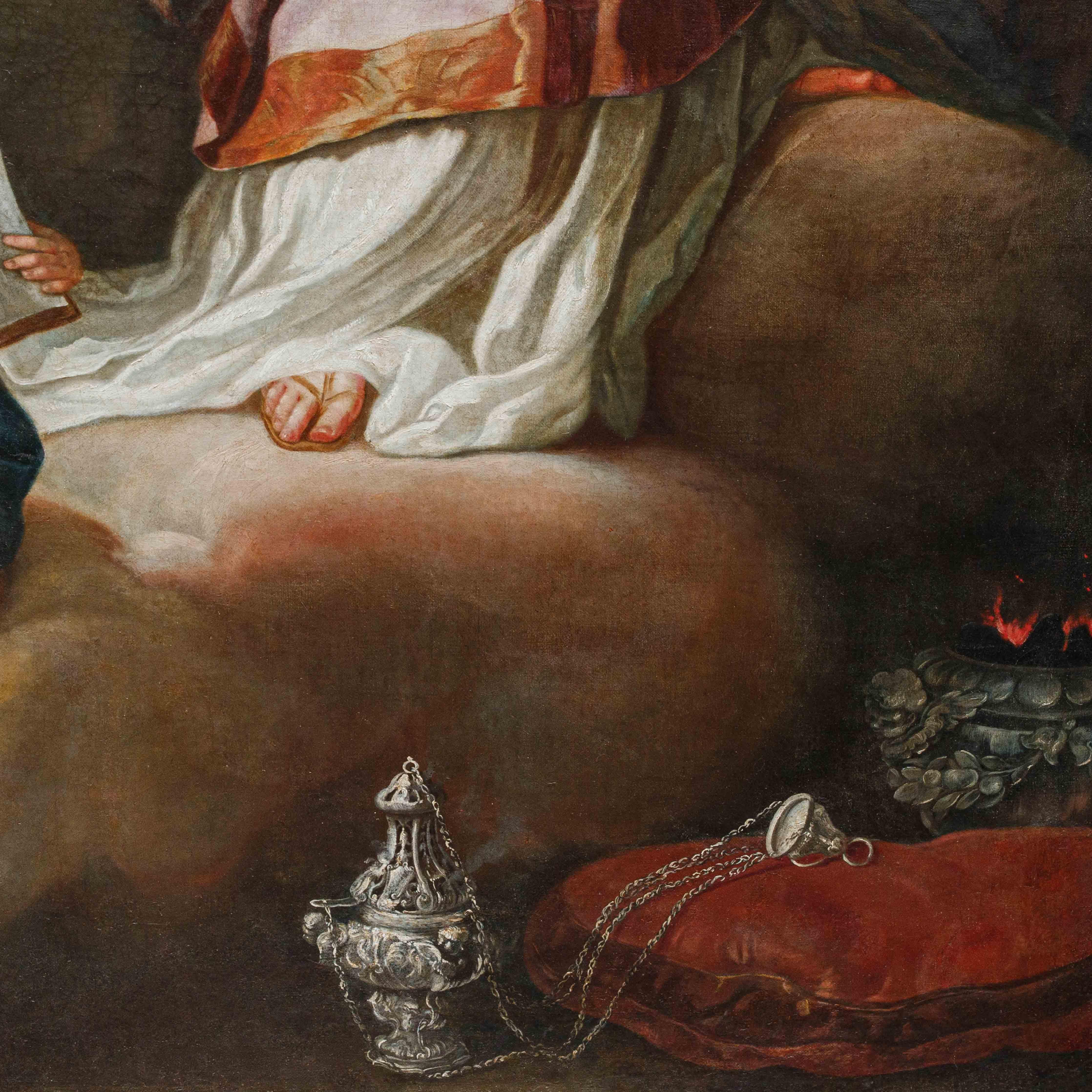 Allegoria della religione Dipinto olio su tela Felice Boscaratti (1721 - 1807) 4
