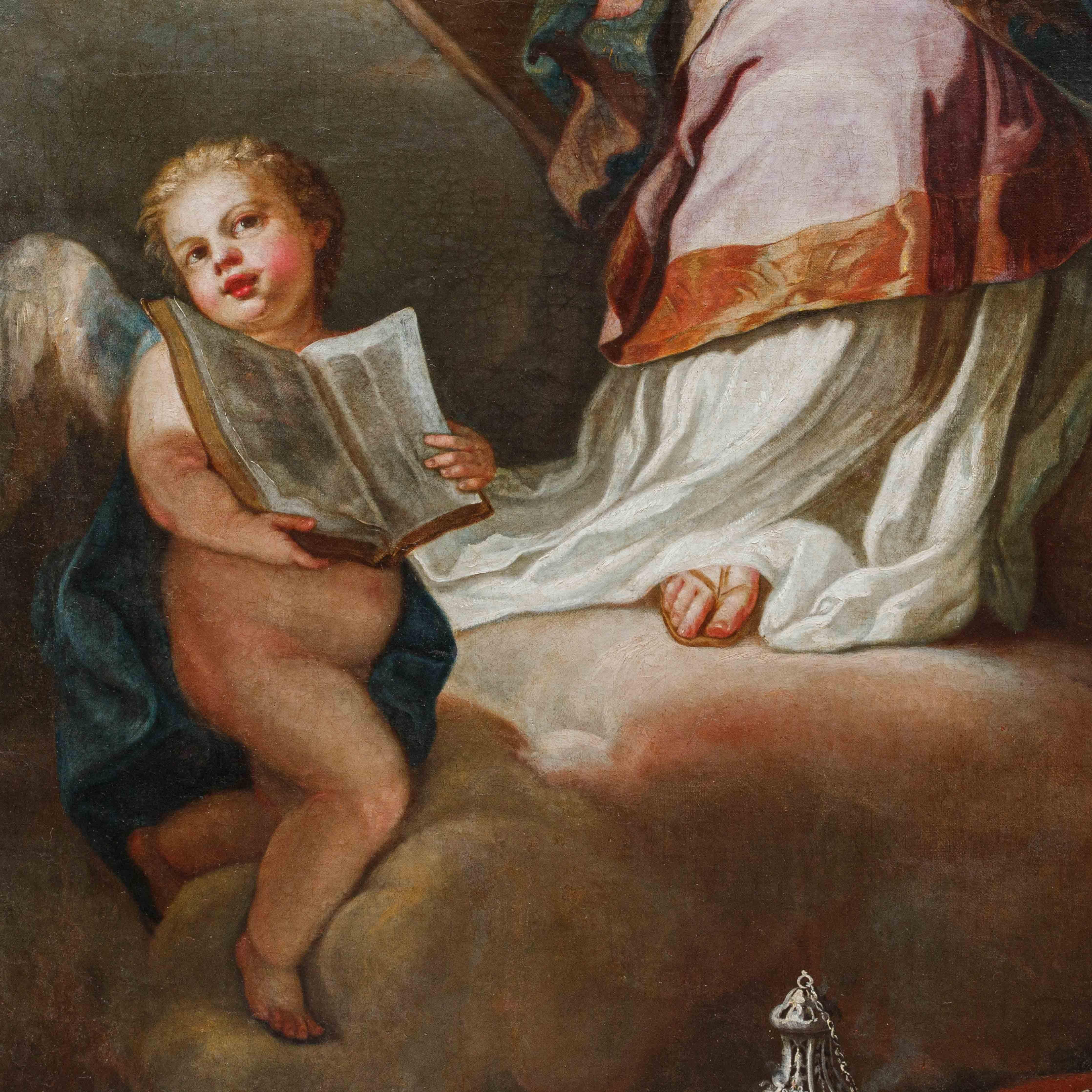 Allegoria della Religione Dipinto olio su tela Felice Boscaratti (1721 - 1807) For Sale 5