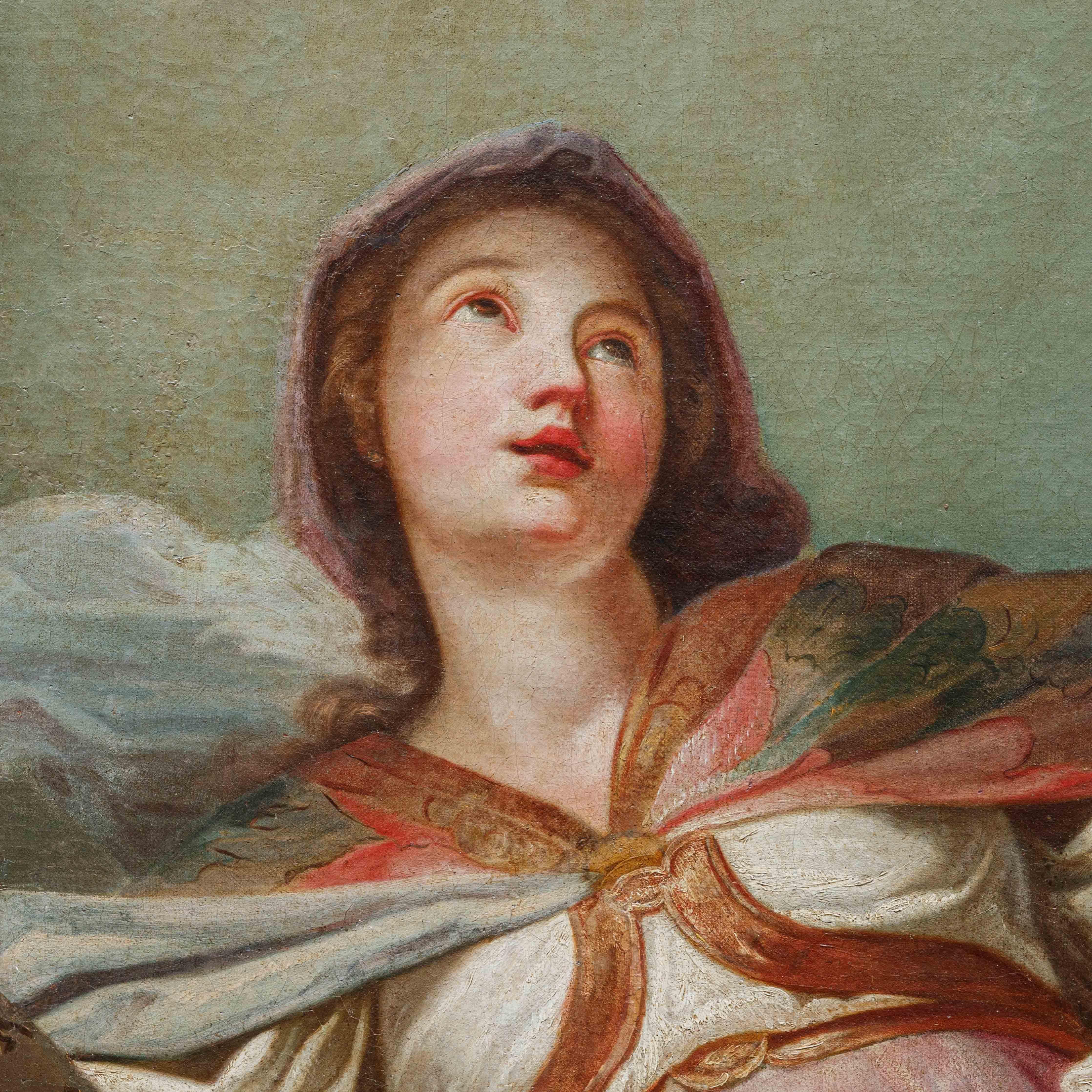 Allegoria della religione Dipinto olio su tela Felice Boscaratti (1721 - 1807) 6