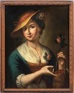 Felice Boscarati - 18th century Venetian figure painting - Paesan portrait 