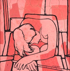 Ragazza che dorme, Sleeping Girl, Felice Casorati (Post-War figurative painting)