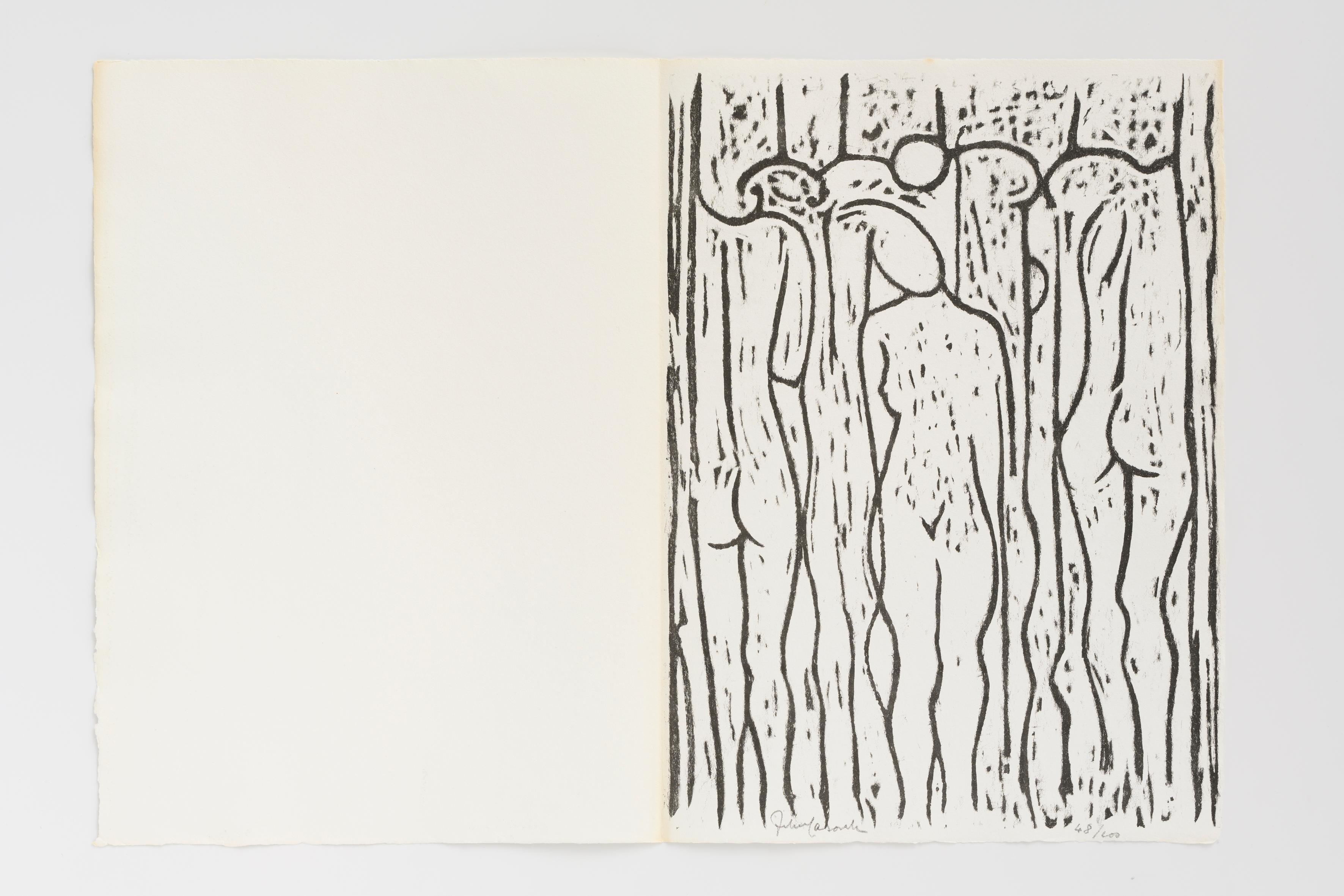 Cantique des Colonnes, Felice Casorati (post-war abstract Lithograph) For Sale 4