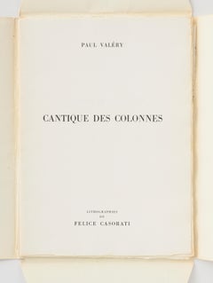 Cantique des Colonnes, Felice Casorati (post-war abstract Lithograph)