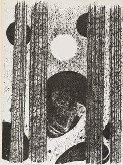 Cantique des Colonnes, Felice Casorati (post-war abstract Lithograph)