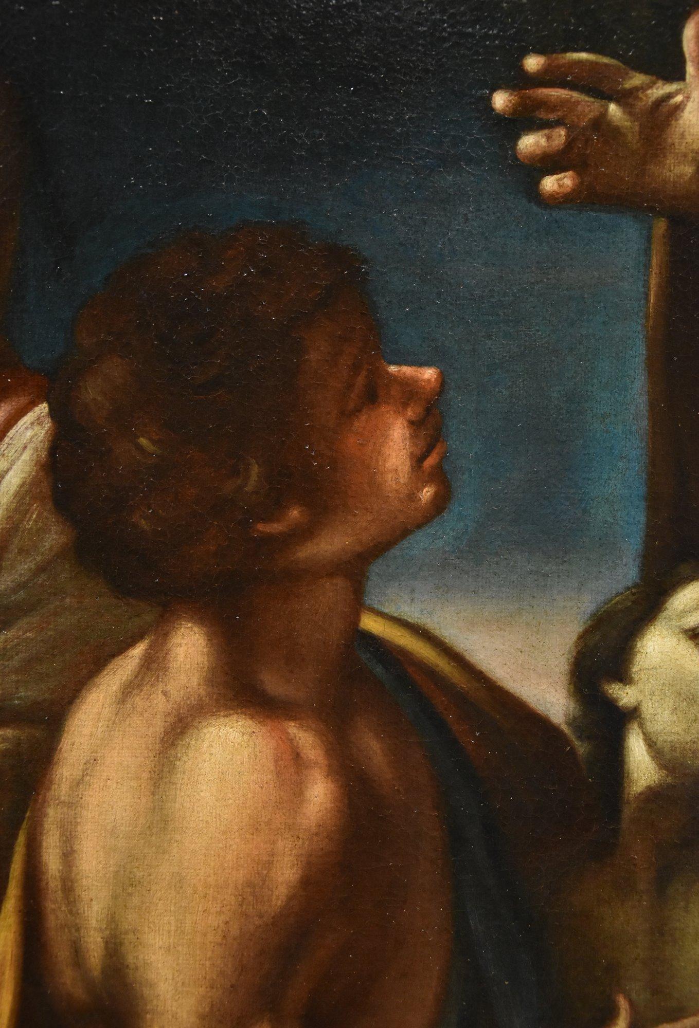Miracle Saint François Cignani 17ème siècle Peinture Huile sur toile Vieux maître Italie en vente 6