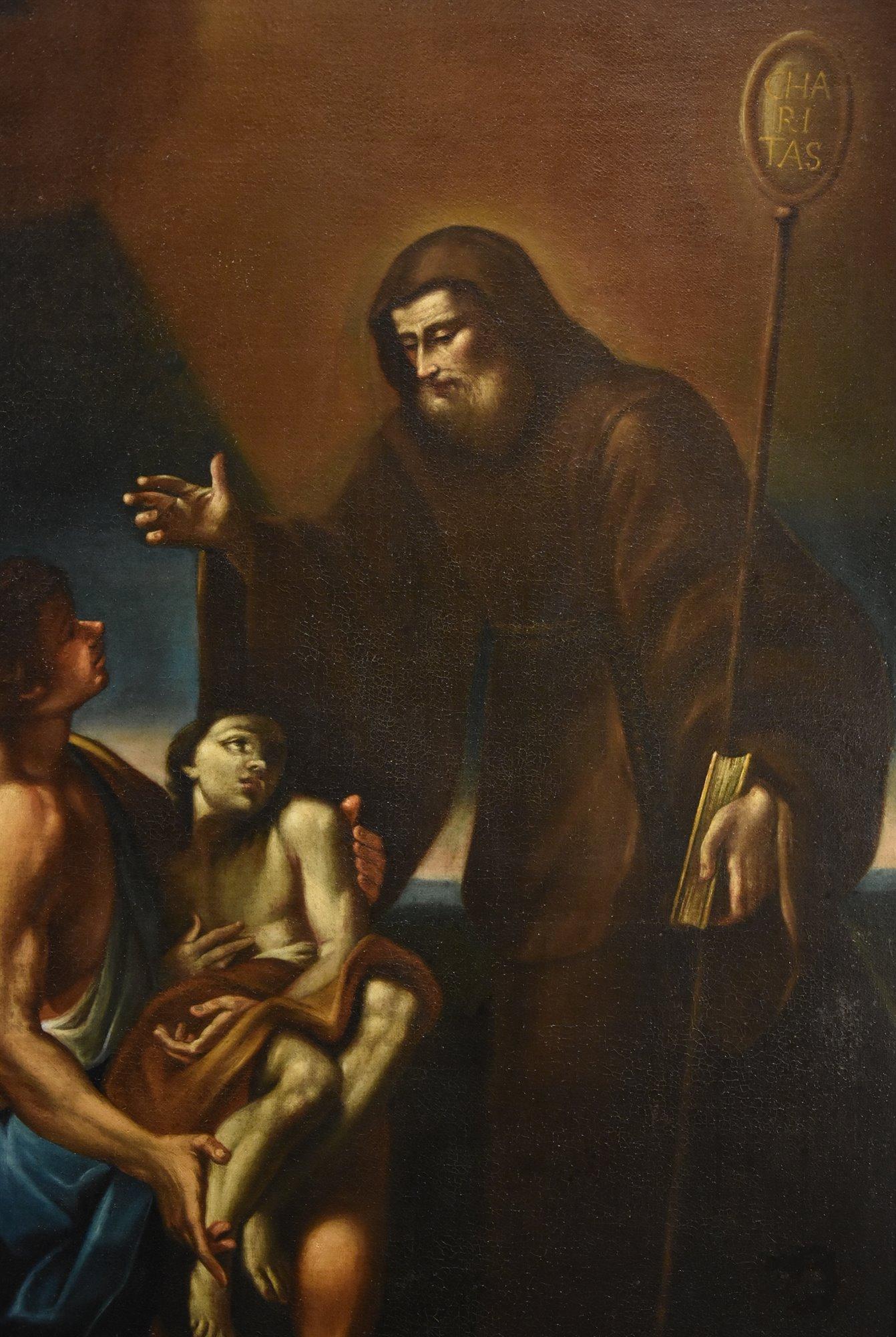 Miracle Saint François Cignani 17ème siècle Peinture Huile sur toile Vieux maître Italie en vente 9