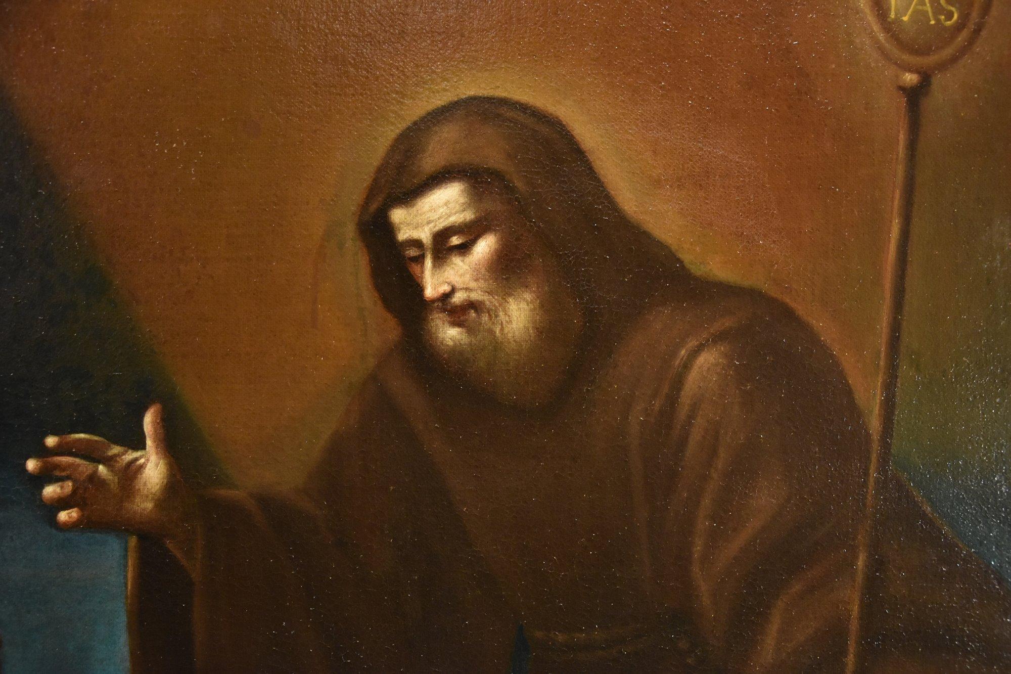 Felice Cignani (Bologne 1658 - Forlì 1724) 

Le miracle de Saint François de Paule  

Huile sur toile 165 x 111 cm Encadrement 182 x 129 cm  

Ouvrage accompagné d'une appréciation du Prof. Emilio Negro  

Le tableau (huile sur toile, 166 x 114 cm)