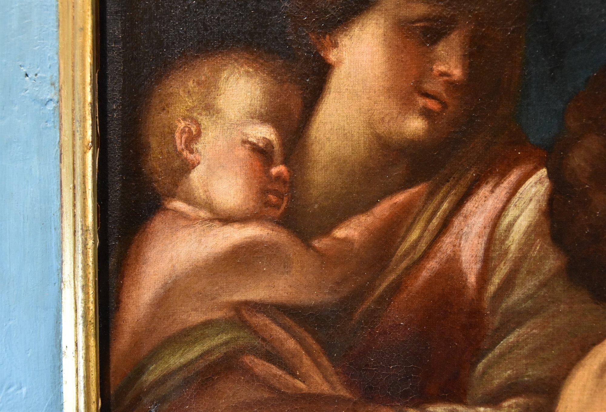 Miracle Saint François Cignani 17ème siècle Peinture Huile sur toile Vieux maître Italie en vente 4