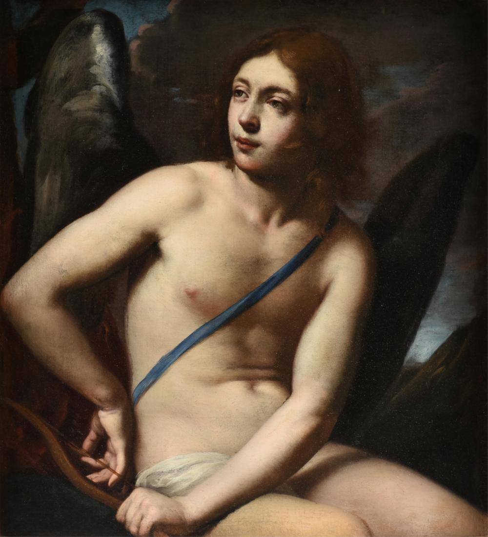 Cupid - Painting by Felice Ficherelli known as 'il Riposo' (San Gimignano 1603 - Florence 1660) 