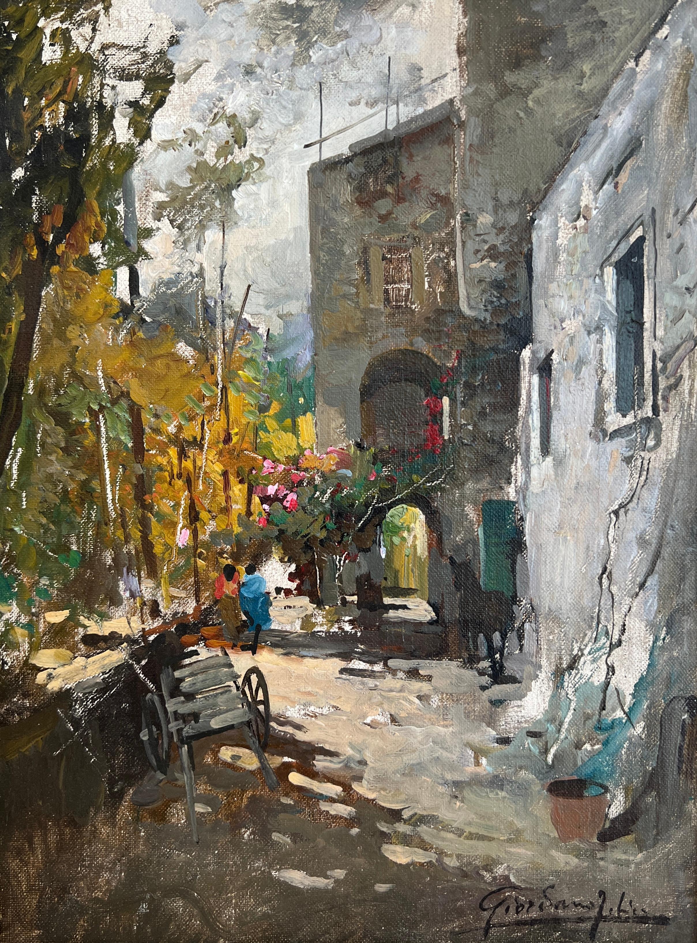 Landscape Painting di Felice Giordano - Casa Al Sole, Capri
