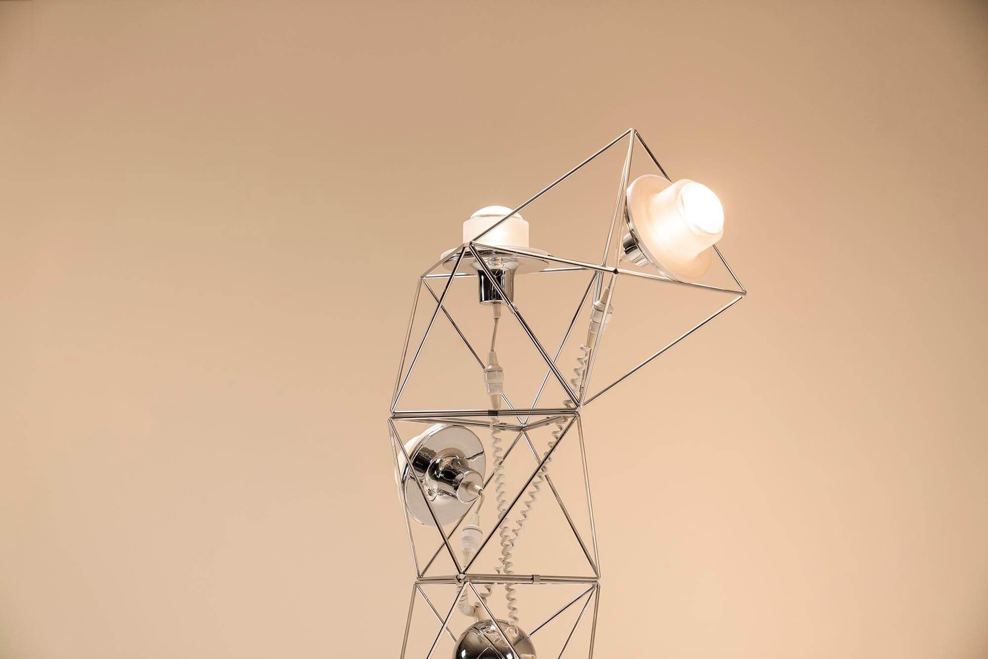 Italian Felice Ragazzo Space Age 'Poliedra' Lamp for Harvey Guzzini, Italy, 1969
