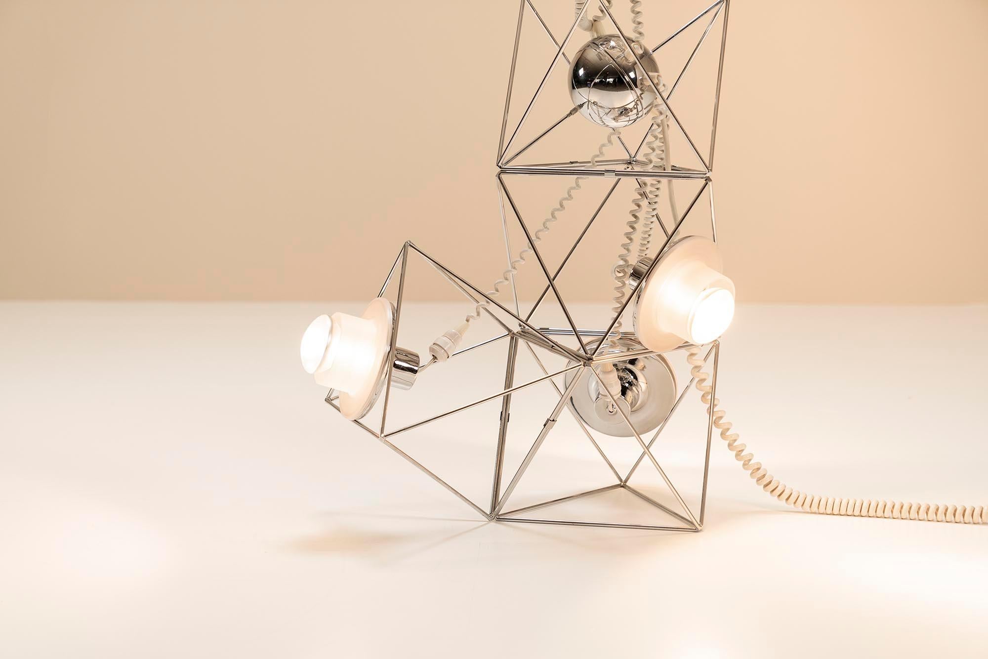Polychromed Felice Ragazzo Space Age 'Poliedra' Lamp for Harvey Guzzini, Italy, 1969