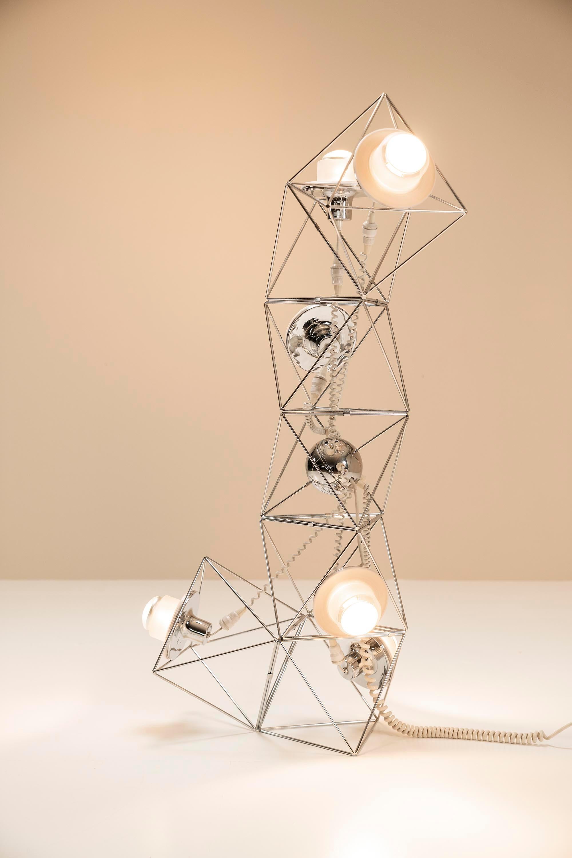 Mid-20th Century Felice Ragazzo Space Age 'Poliedra' Lamp for Harvey Guzzini, Italy, 1969