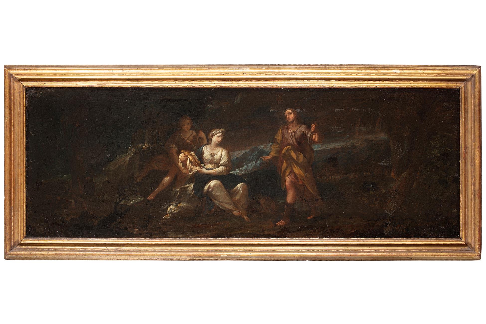 17th Century by Felice Torelli Rachel hiding the idols Oil on Canvas