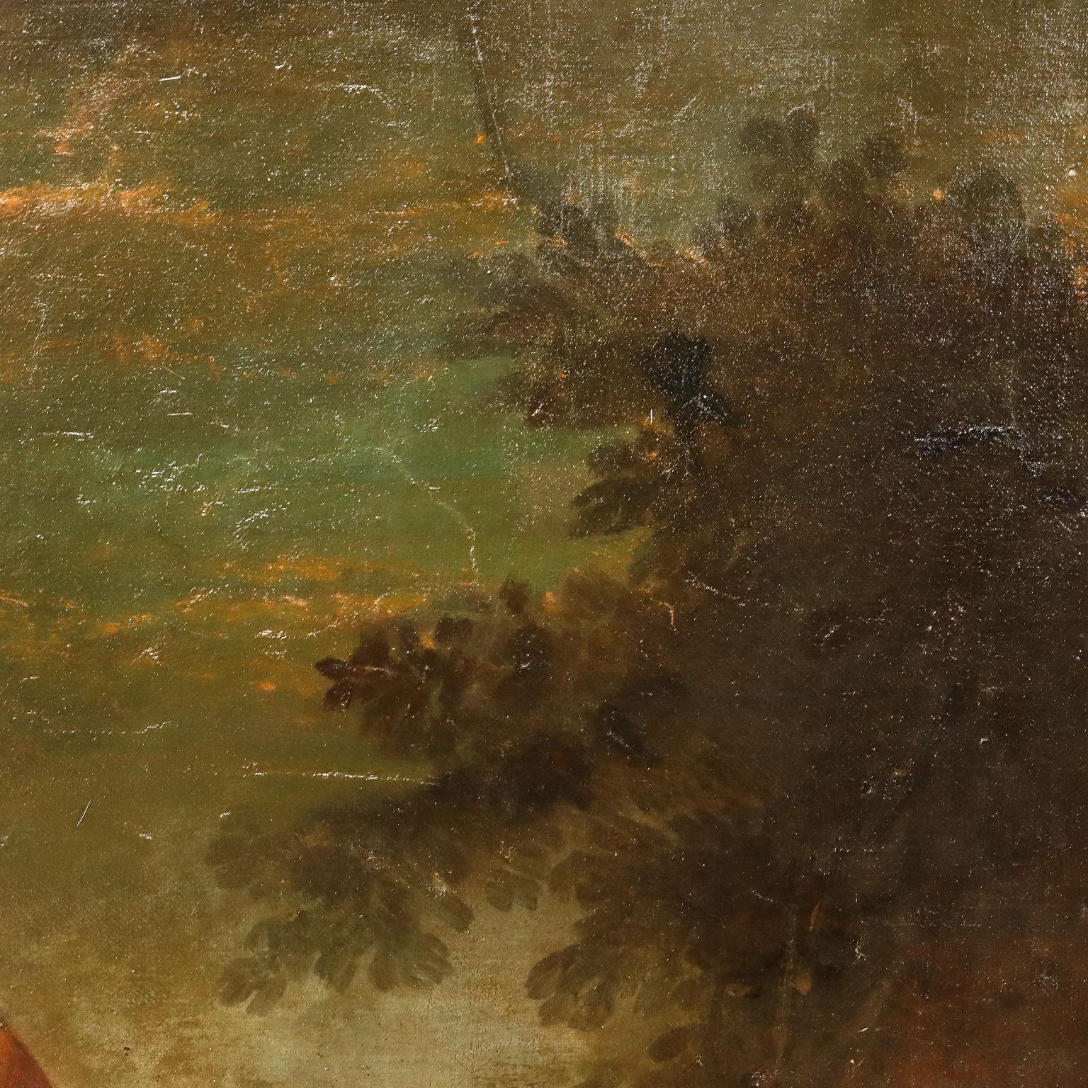 Peinture Thésée abandonnant Ariane, début du 18e siècle 5