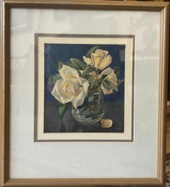 Roses in a Glass Vase