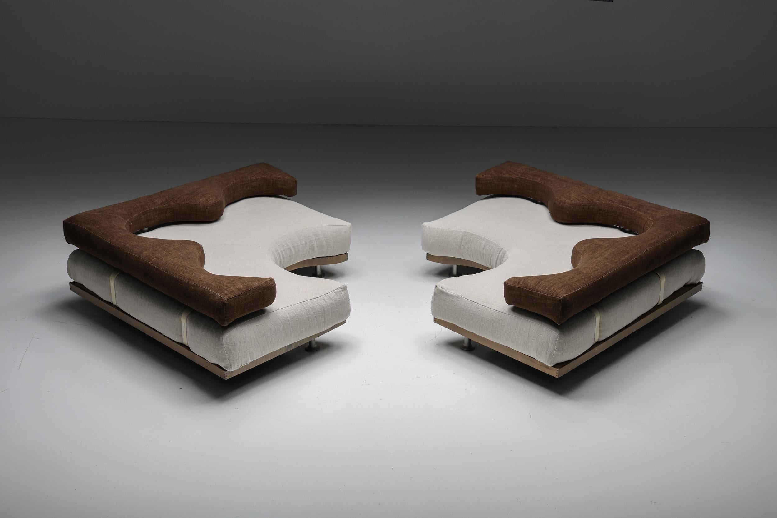 Felicerossi Italian Post-Modern Sectional Sofa, 1970s For Sale 2
