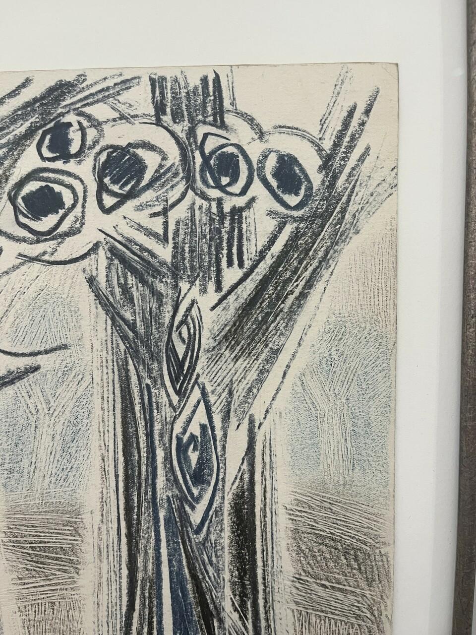 Pastell auf Papier von Felicia Pacanowska (Französisch) im Angebot