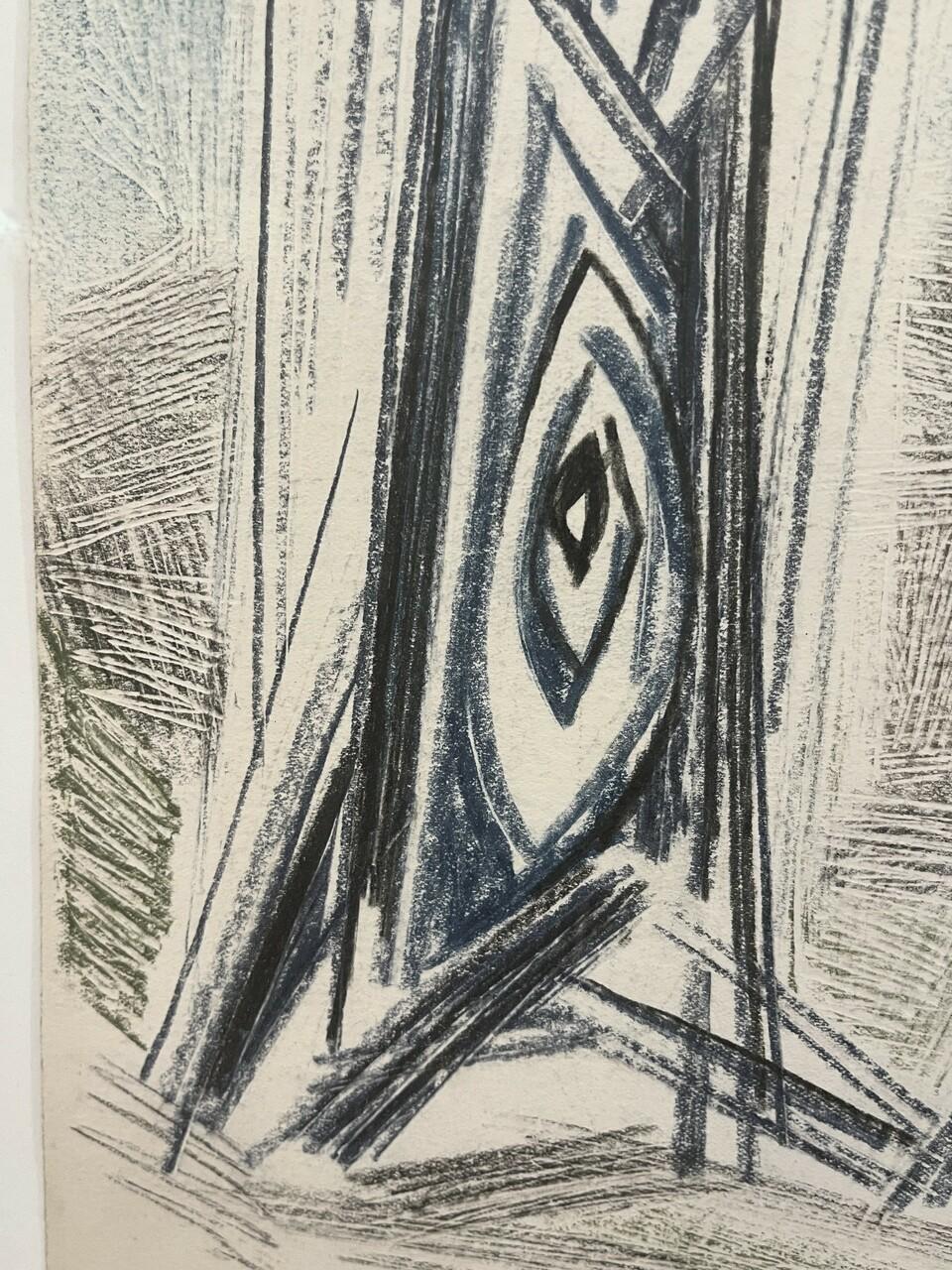 Pastell auf Papier von Felicia Pacanowska im Zustand „Gut“ im Angebot in Houston, TX