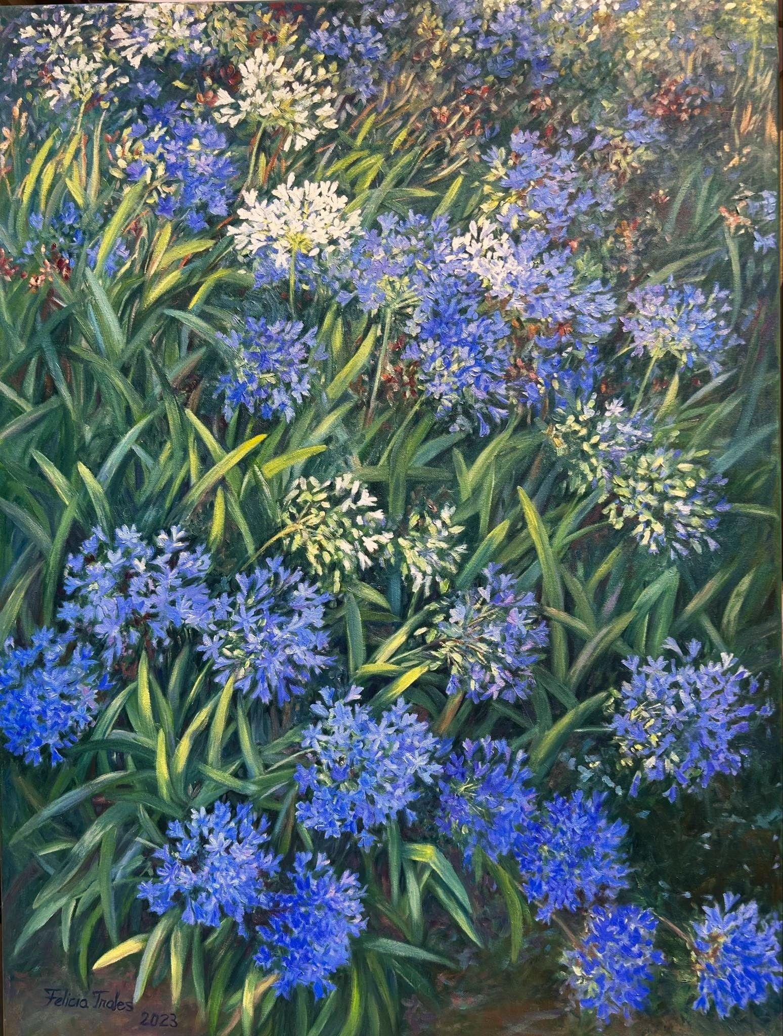 In this oil work, I captured the vibrancy and brilliance of wildflowers, evoking the very essence of nature. The figurative style infused with impressionism allows texture and light to dance across the canvas. Each brush stroke is a celebration of