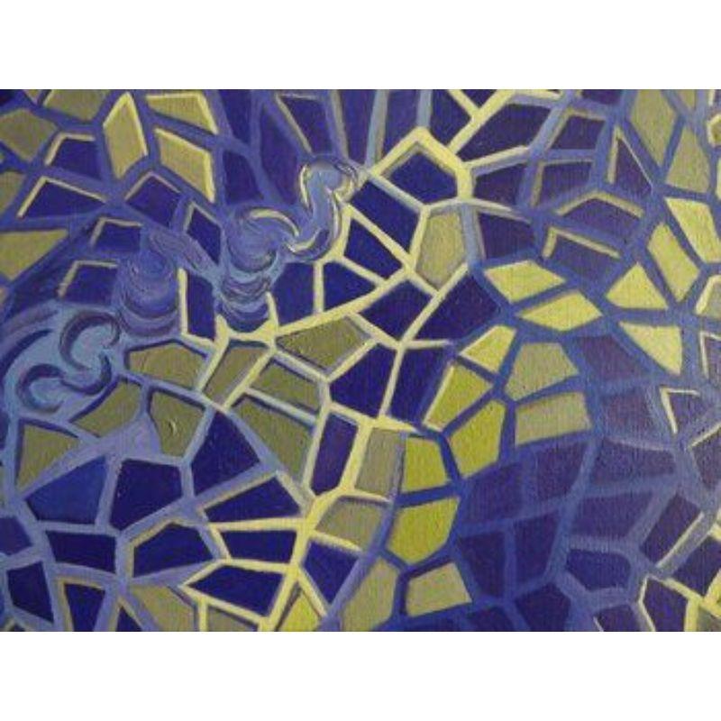 Fantasy Blue, Painting, Oil on Canvas - Purple Abstract Painting by Felicia Trales