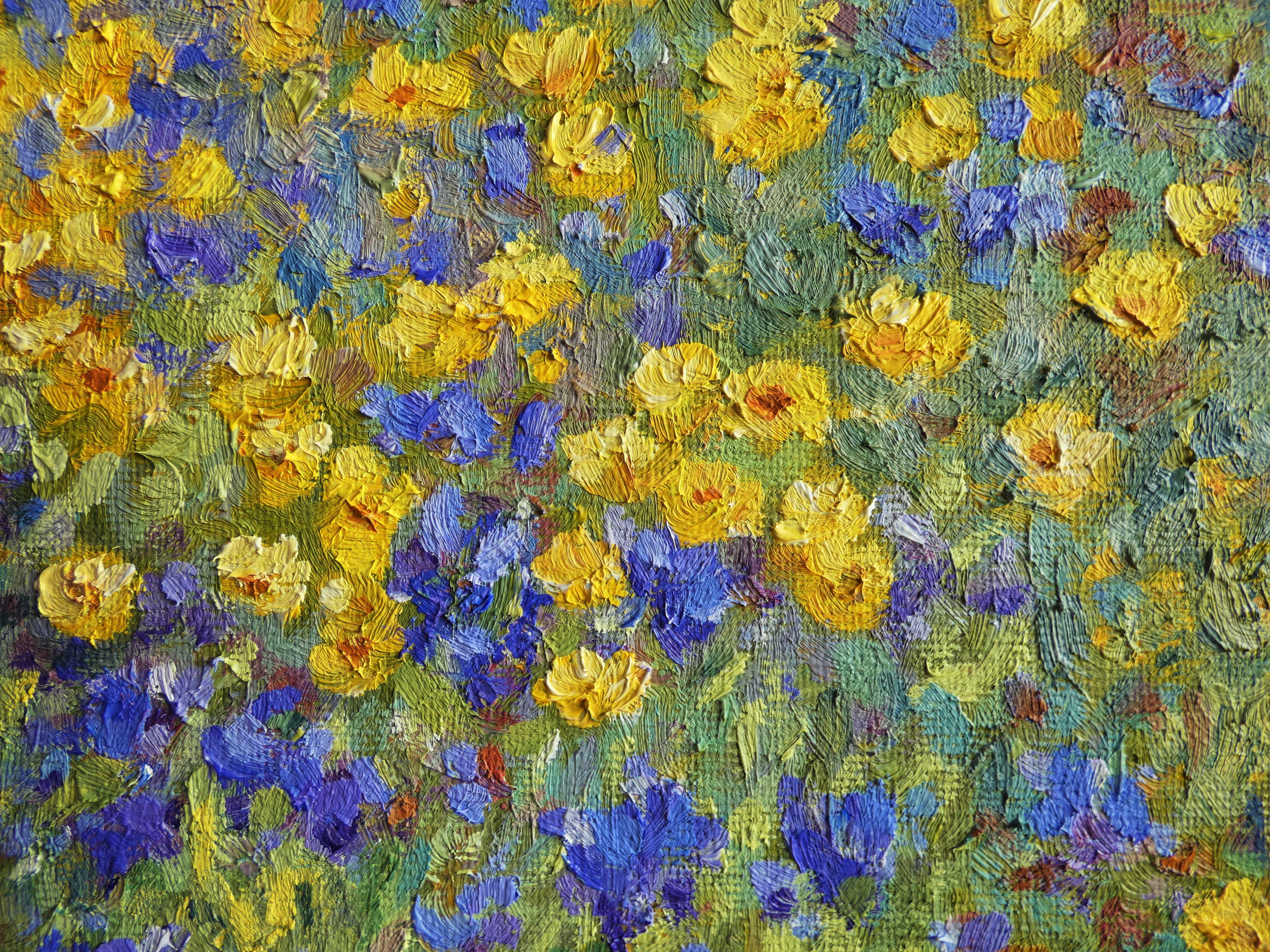 Blumen wieder, Gemälde, Öl auf Leinwand im Angebot 1