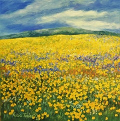 Flowery Field, Gemälde, Öl auf Leinwand