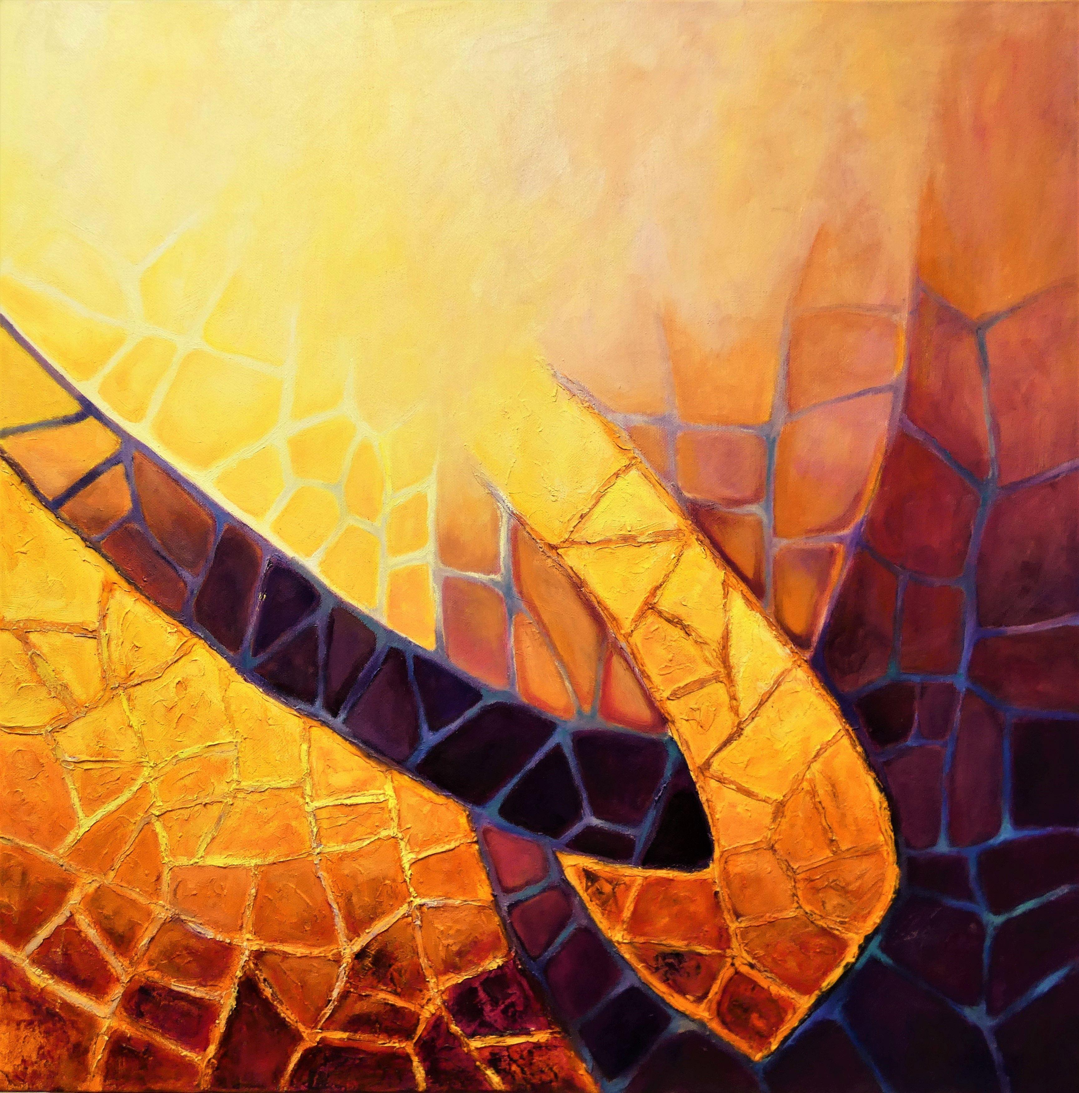 Felicia Trales Abstract Painting - Intuitiv Structures II, Painting, Oil on Canvas