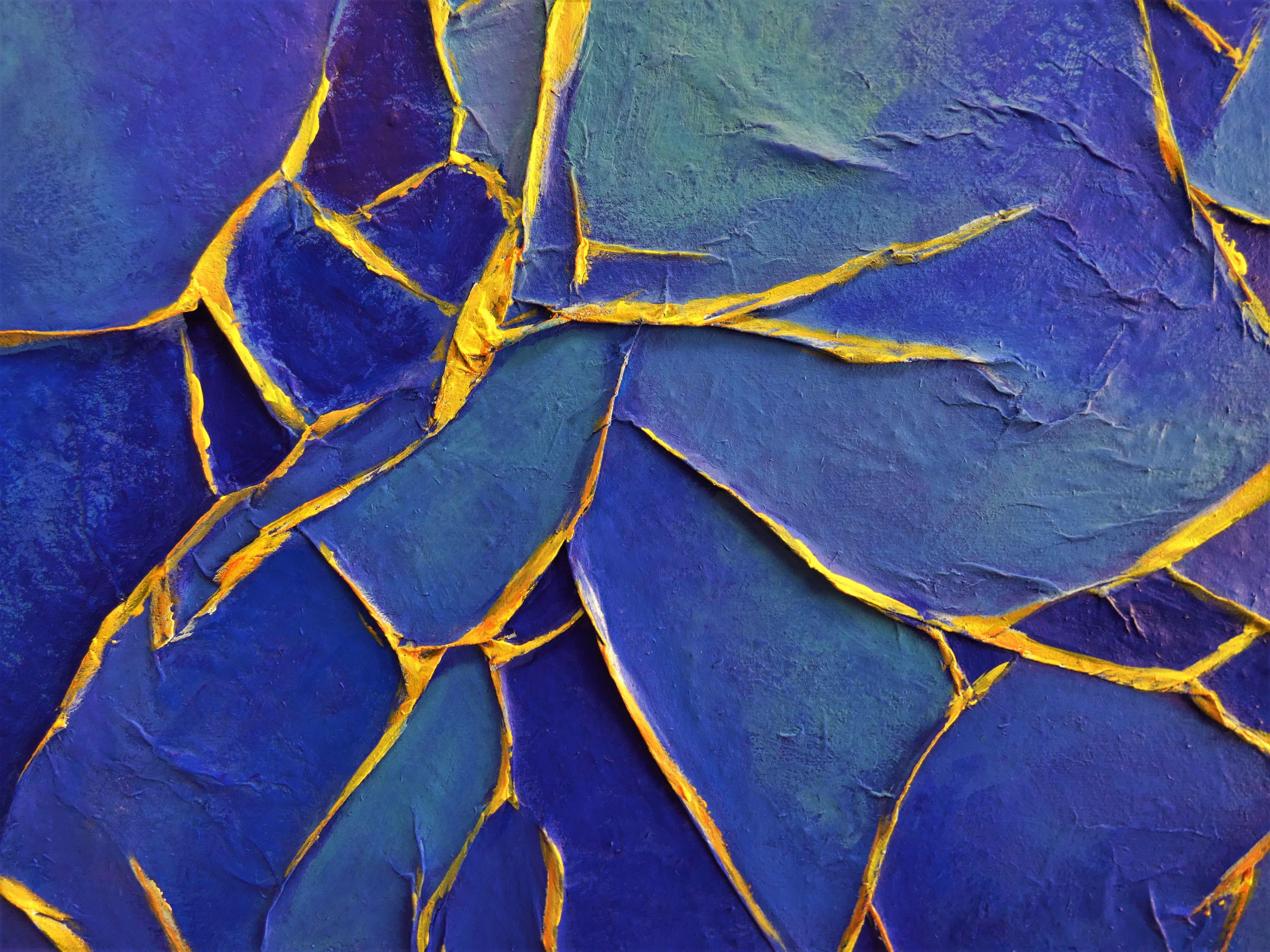 Solution, peinture, acrylique sur toile - Abstrait Painting par Felicia Trales