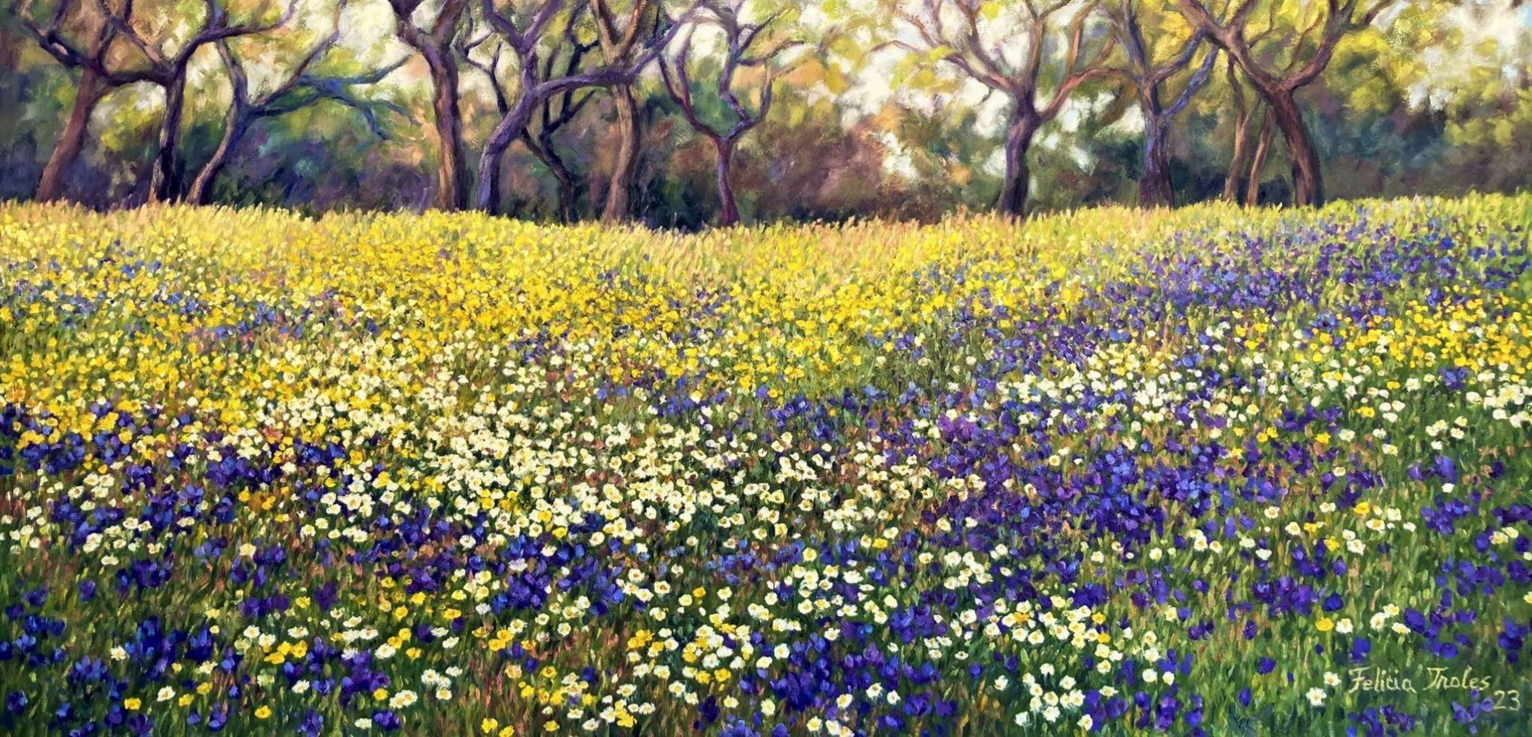 I was inspired by the feelings of renewal and joy that spring brings to create this work. With touches of oil and a play of light, I sought to capture the ephemeral essence of this season. My brush danced between the vibrant hues of the budding