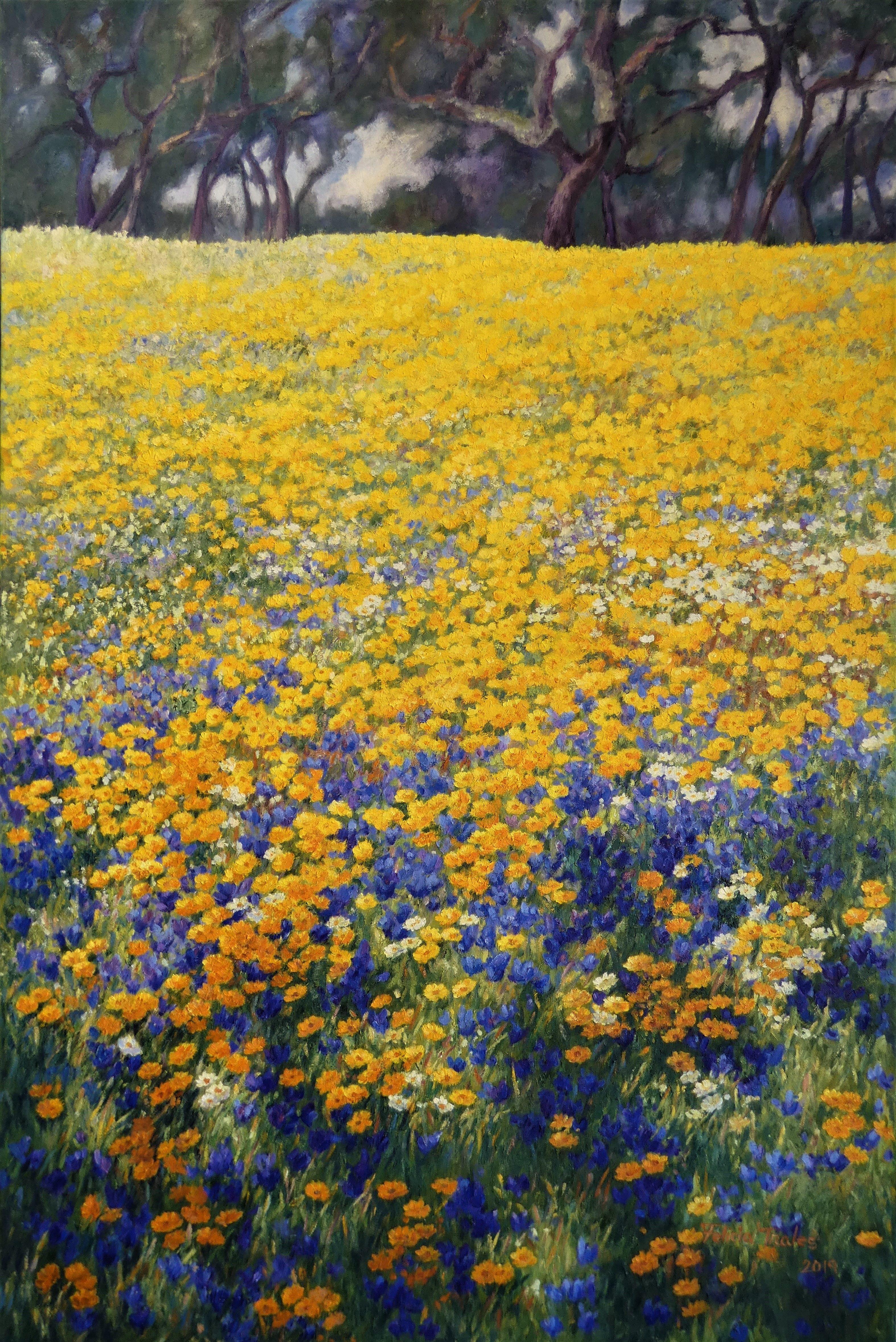 Mañana soleada, Pintura, Óleo sobre lienzo - Painting de Felicia Trales