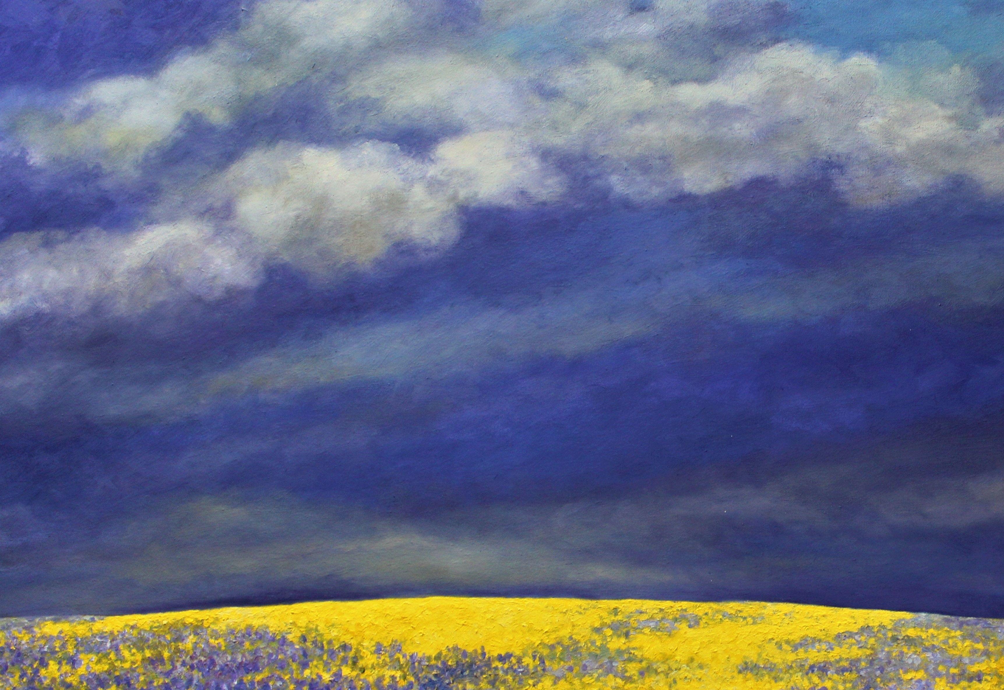 The Light after Rain, Painting, Oil on Canvas For Sale 4